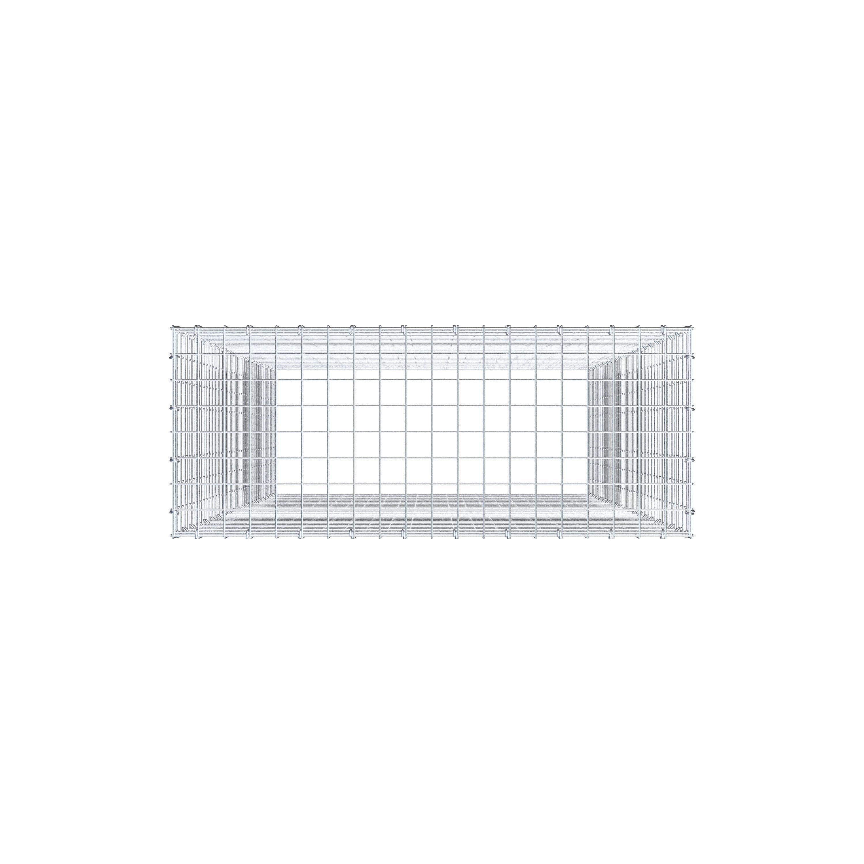 Mounted gabion type 3 200 cm x 100 cm x 40 cm (L x H x D), mesh size 5 cm x 5 cm, C-ring