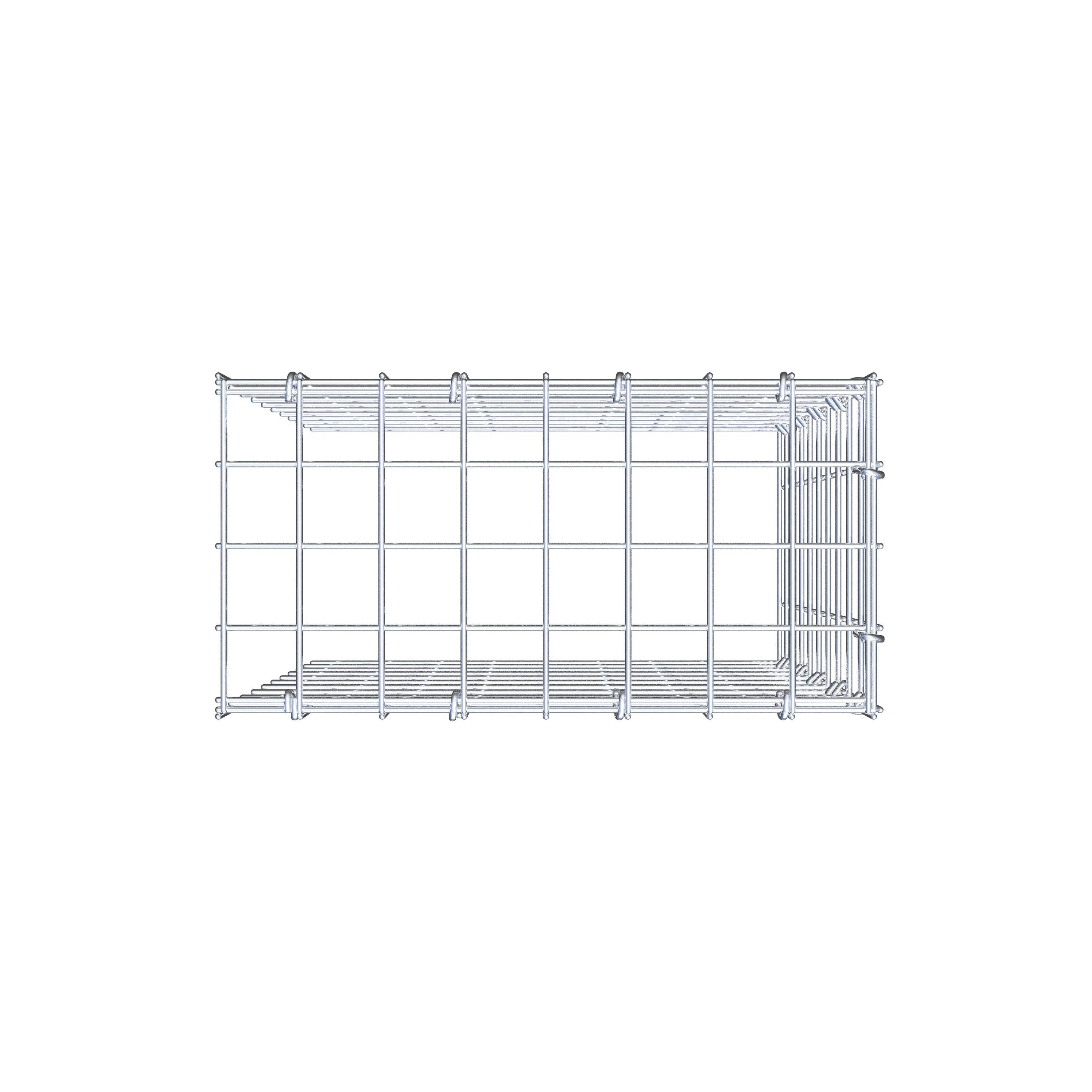 Toegevoegde pool type 4 50 cm x 40 cm x 20 cm (L x H x D), maaswijdte 5 cm x 5 cm, C-ring