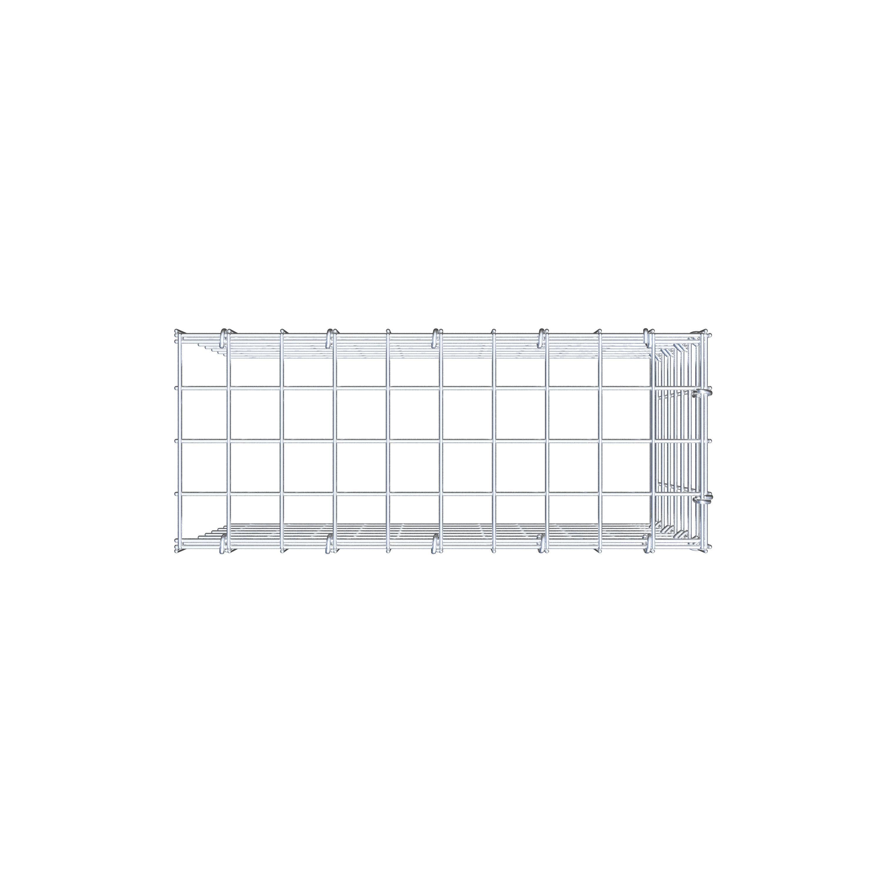 Toegevoegde pool type 4 50 cm x 40 cm x 20 cm (L x H x D), maaswijdte 5 cm x 5 cm, C-ring