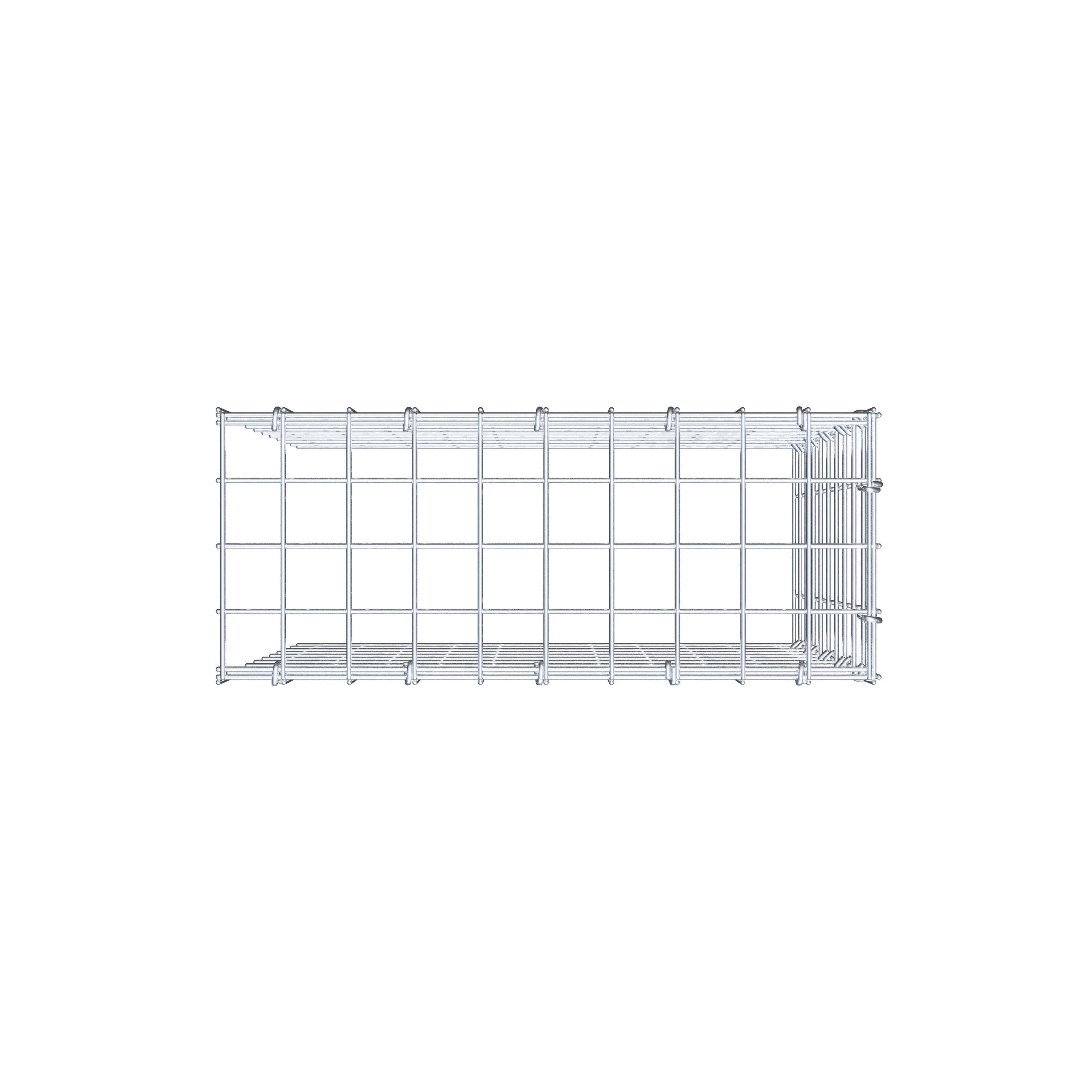 Add-on schanskorf type 4 50 cm x 50 cm x 20 cm (L x H x D), maaswijdte 5 cm x 5 cm, C-ring