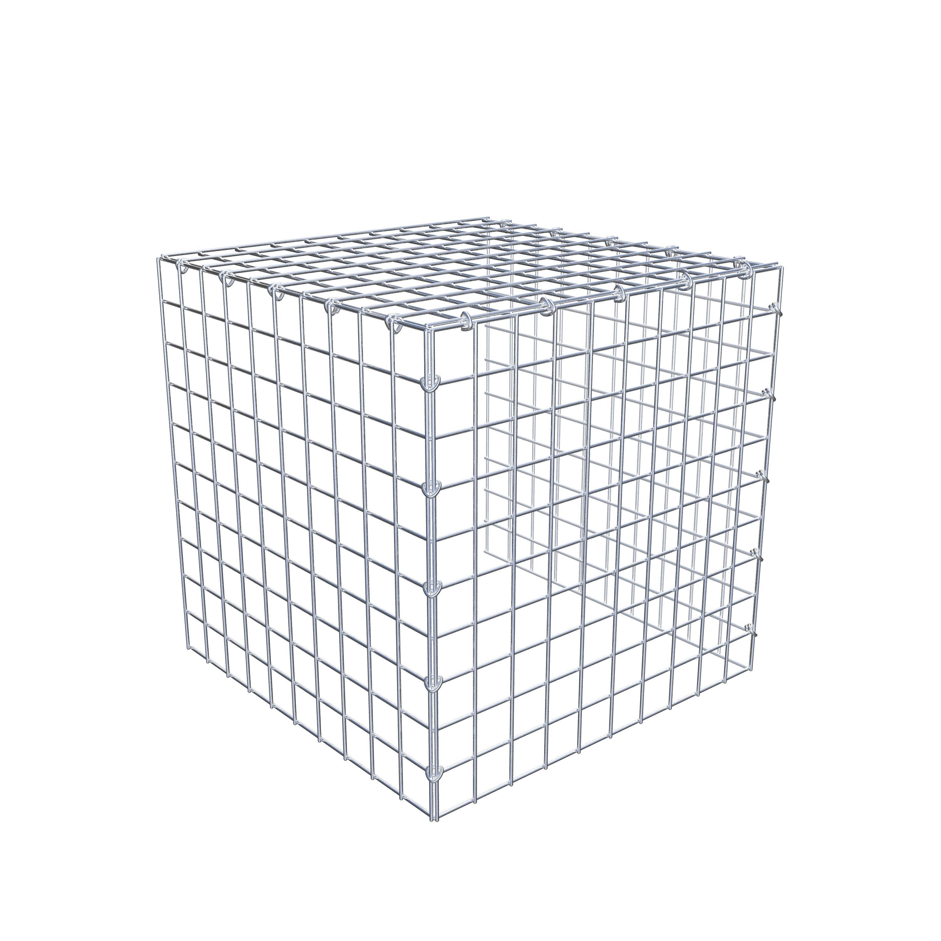 Opbouw schanskorf type 4 50 cm x 50 cm x 50 cm (L x H x D), maaswijdte 5 cm x 5 cm, C-ring