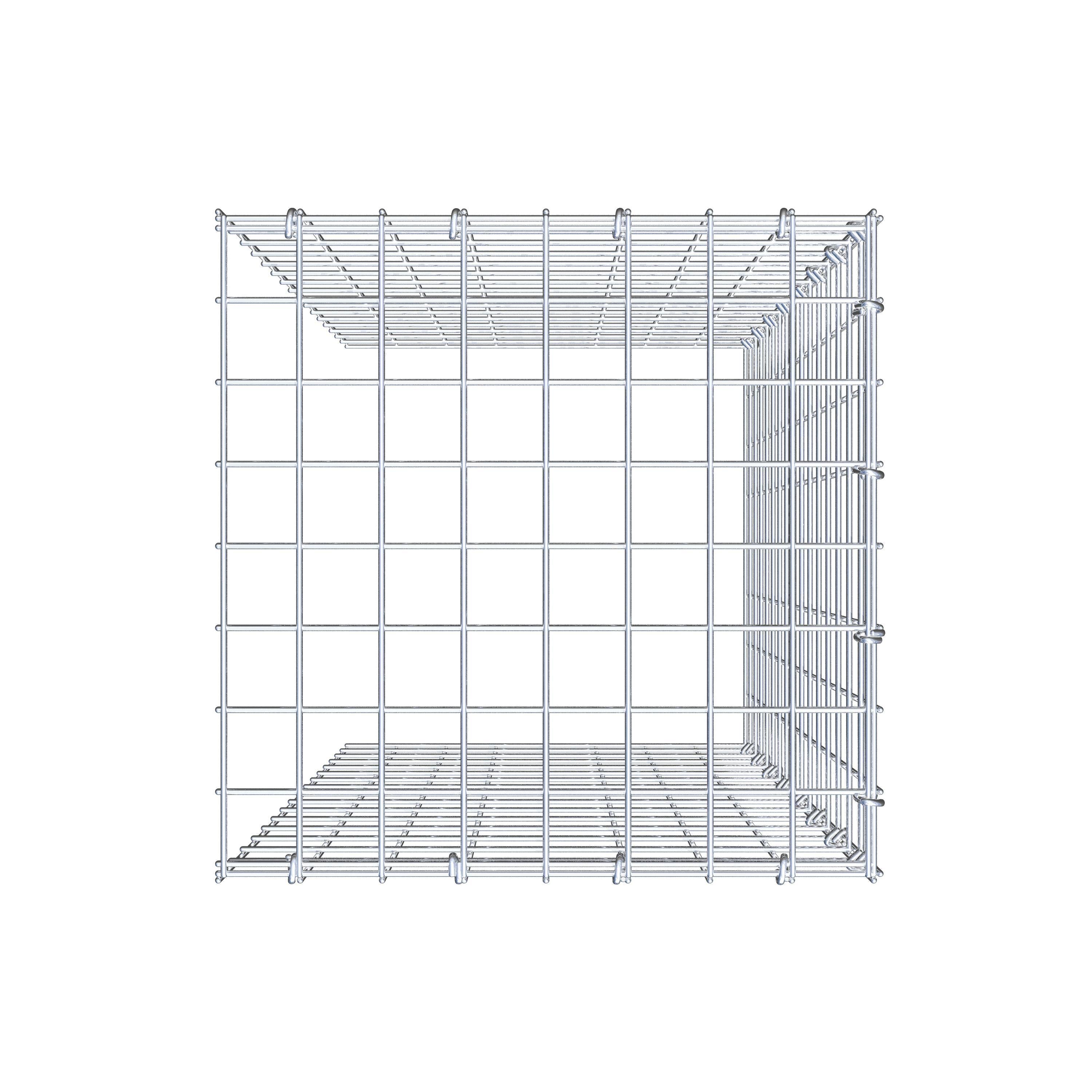 Toegevoegde pool type 4 80 cm x 40 cm x 40 cm (L x H x D), maaswijdte 5 cm x 5 cm, C-ring