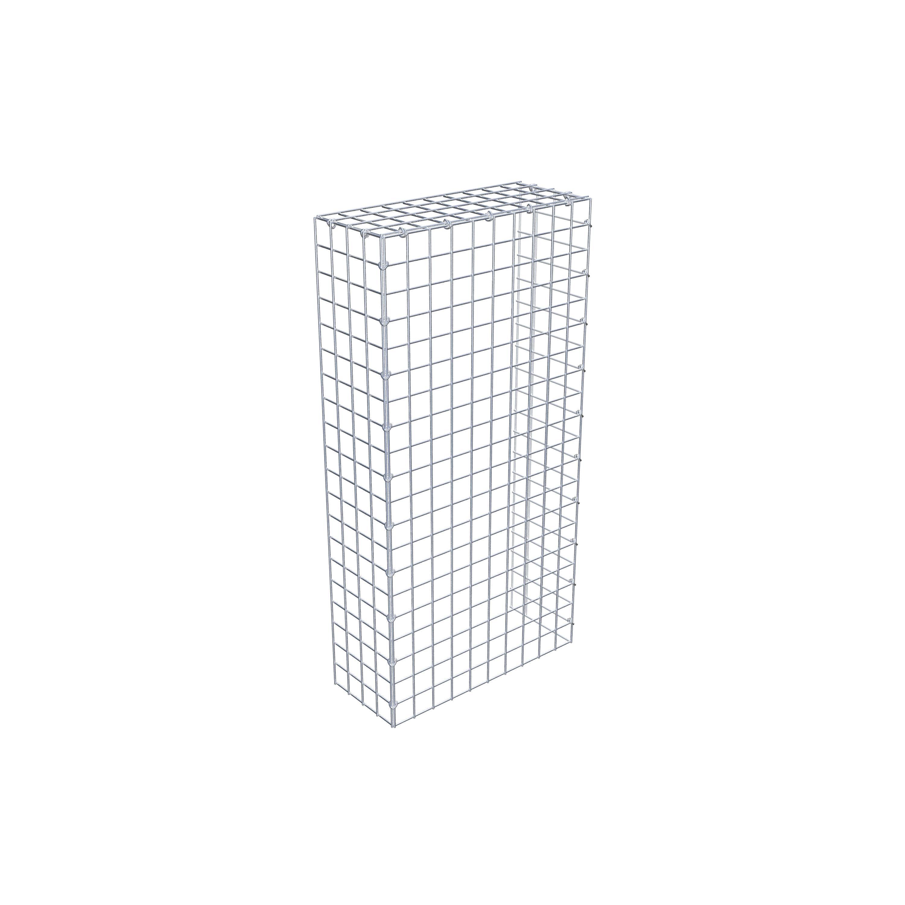 Type 4 oplegkorf 100 cm x 20 cm x 50 cm (L x H x D), maaswijdte 5 cm x 5 cm, C-ring