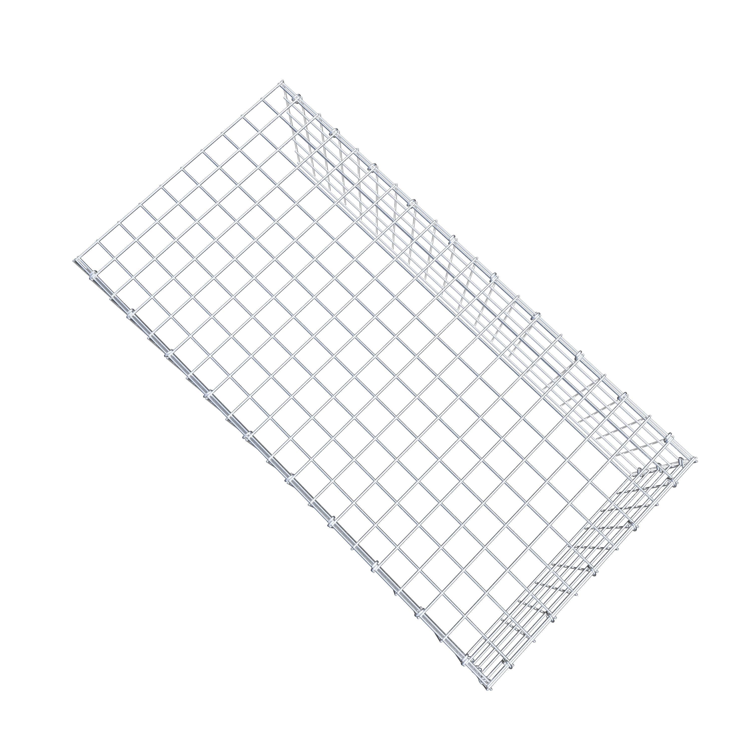 Type 4 oplegkorf 100 cm x 30 cm x 50 cm (L x H x D), maaswijdte 5 cm x 5 cm, C-ring