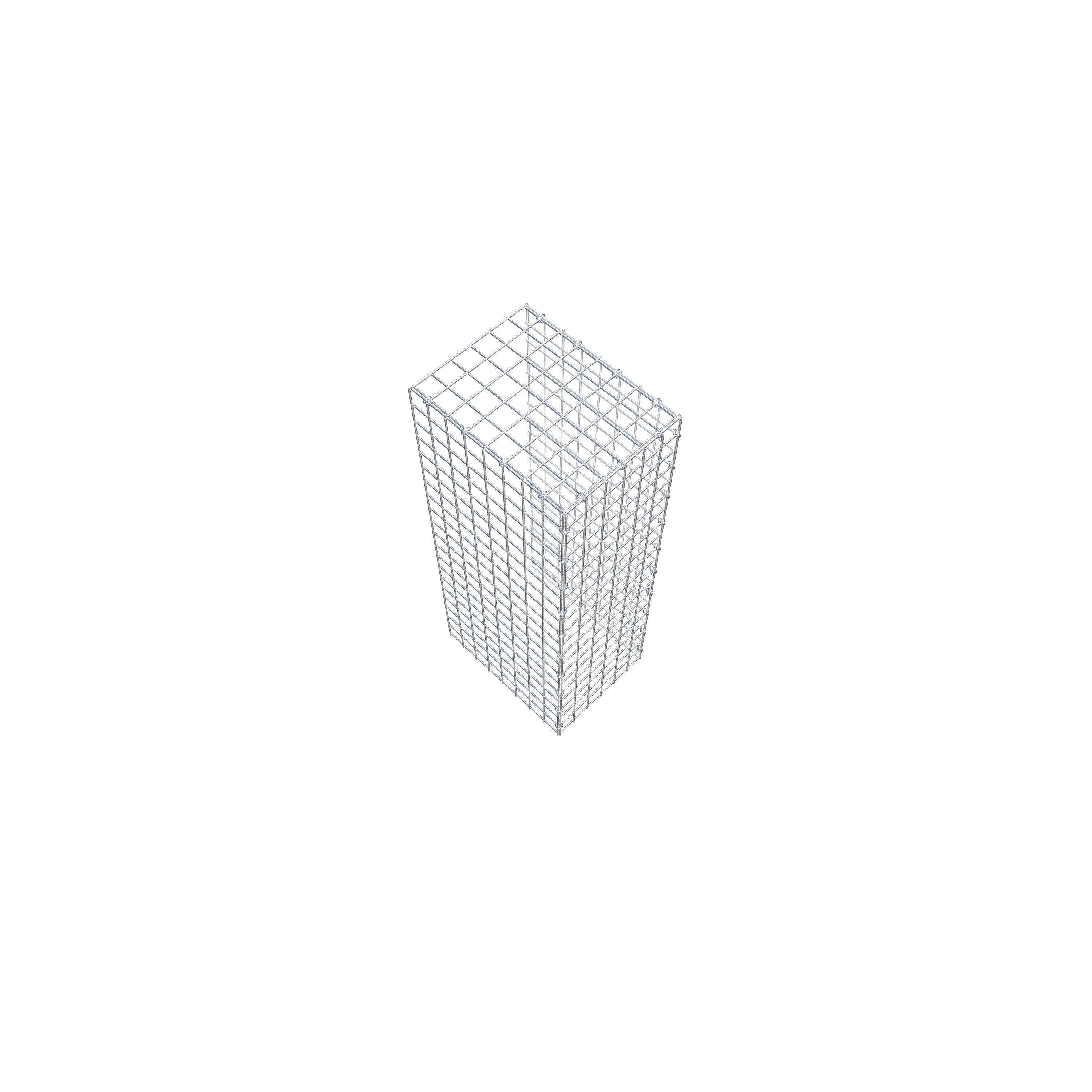 Opzetpaal type 4 100 cm x 40 cm x 30 cm (L x H x D), maaswijdte 5 cm x 5 cm, C-ring
