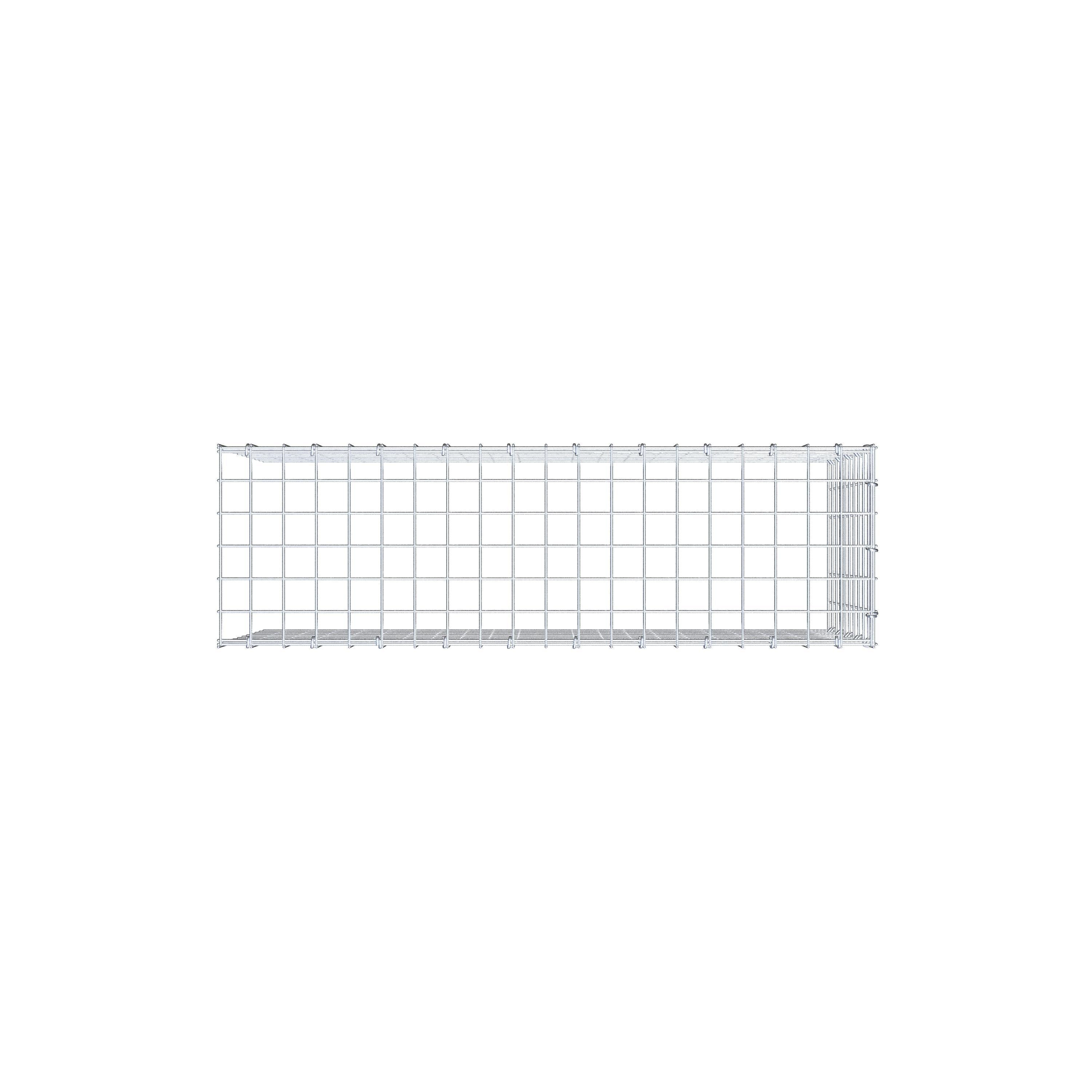 Type 4 oplegkorf 100 cm x 50 cm x 30 cm (L x H x D), maaswijdte 5 cm x 5 cm, C-ring