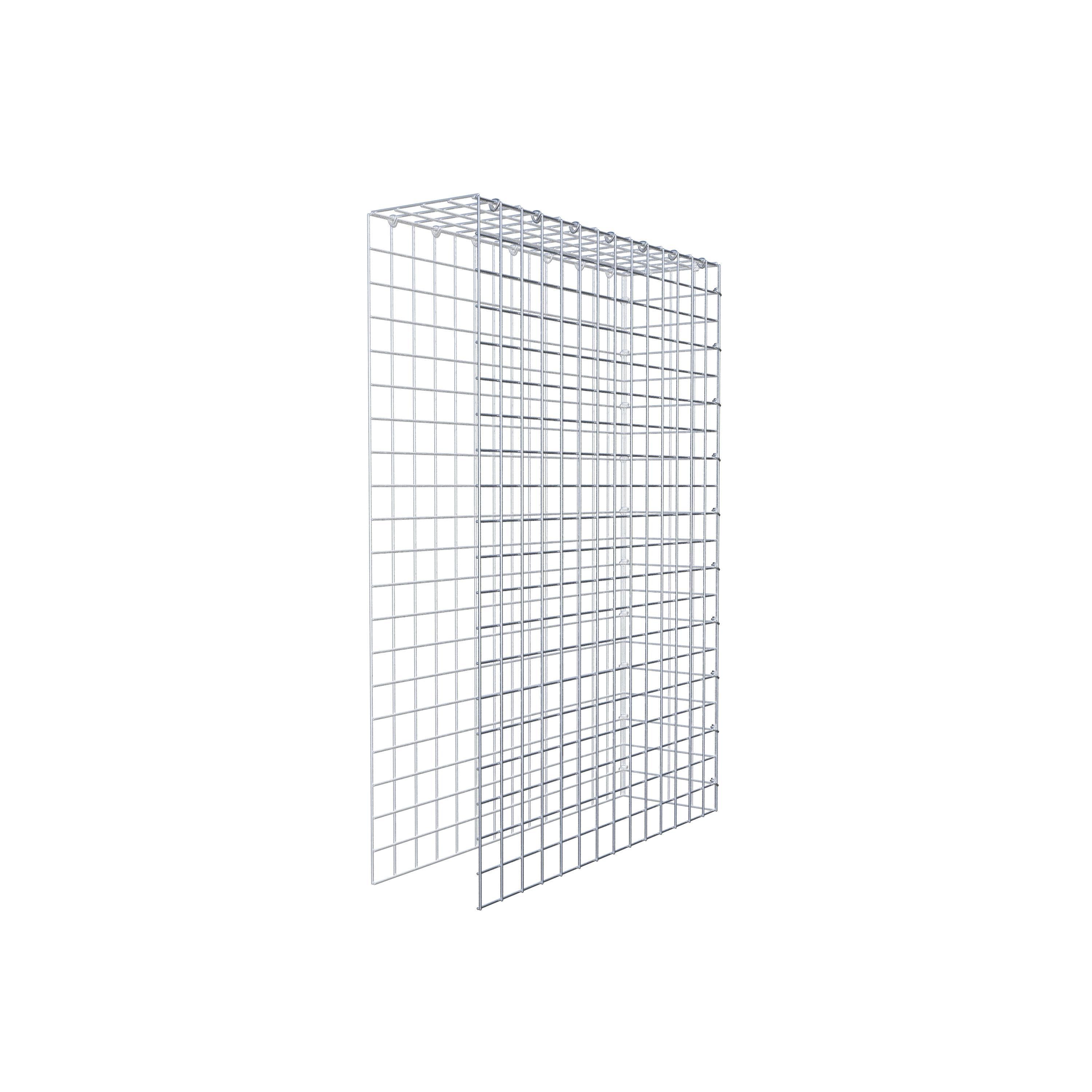 Mounted gabion type 4 100 cm x 70 cm x 20 cm (L x H x D), mesh size 5 cm x 5 cm, C-ring