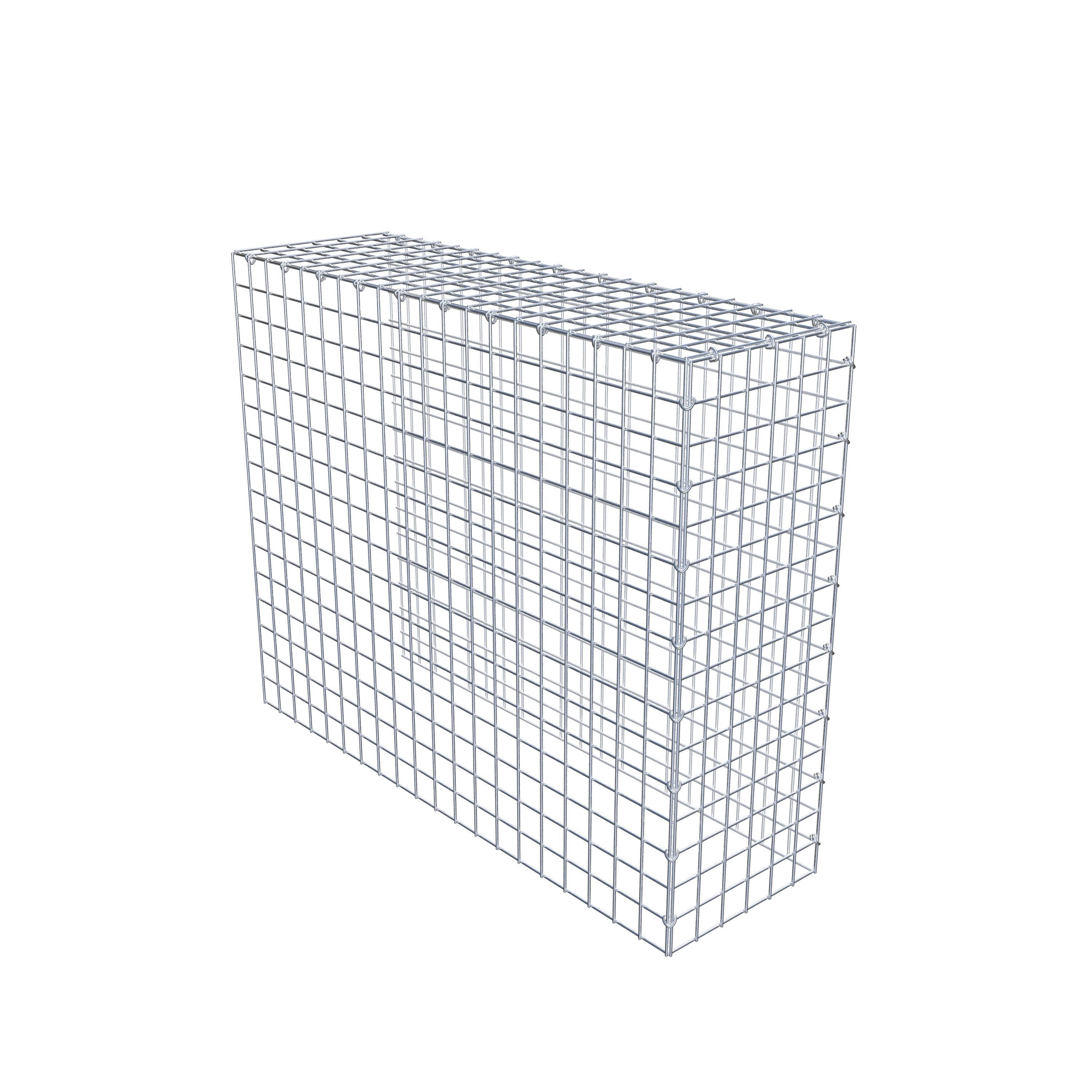 Opbouw schanskorf type 4 100 cm x 80 cm x 30 cm (L x H x D), maaswijdte 5 cm x 5 cm, C-ring
