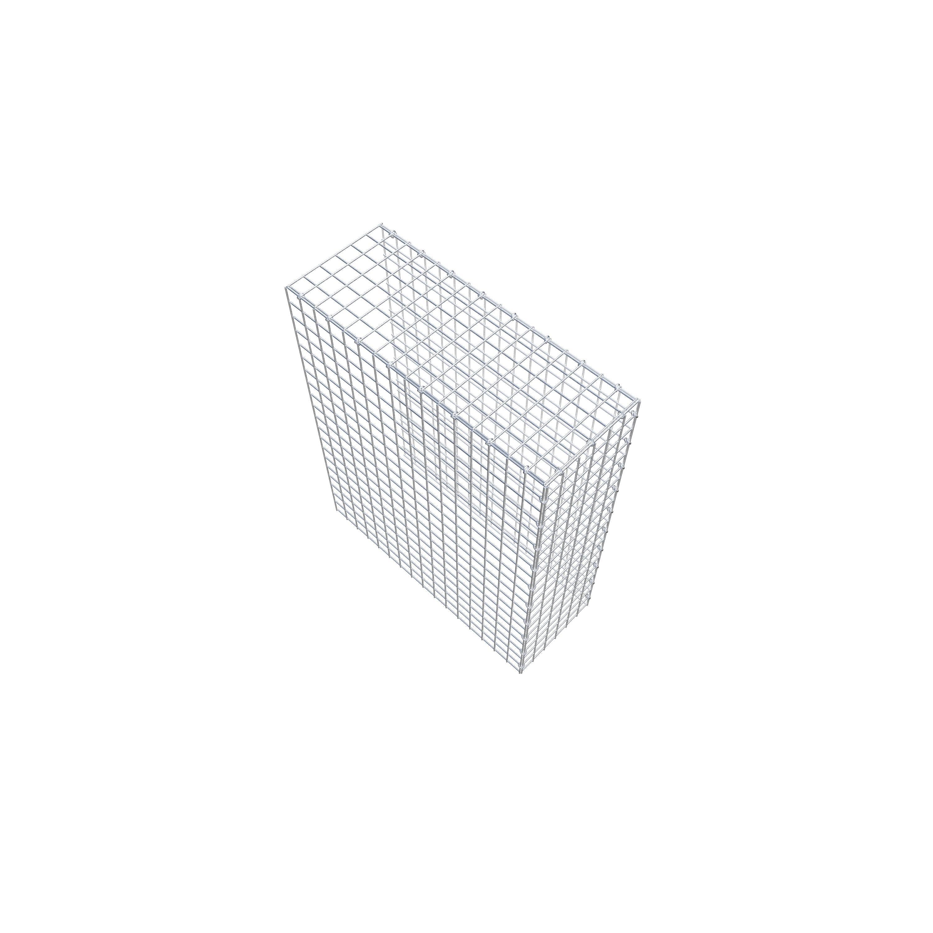 Opbouw schanskorf type 4 100 cm x 80 cm x 30 cm (L x H x D), maaswijdte 5 cm x 5 cm, C-ring