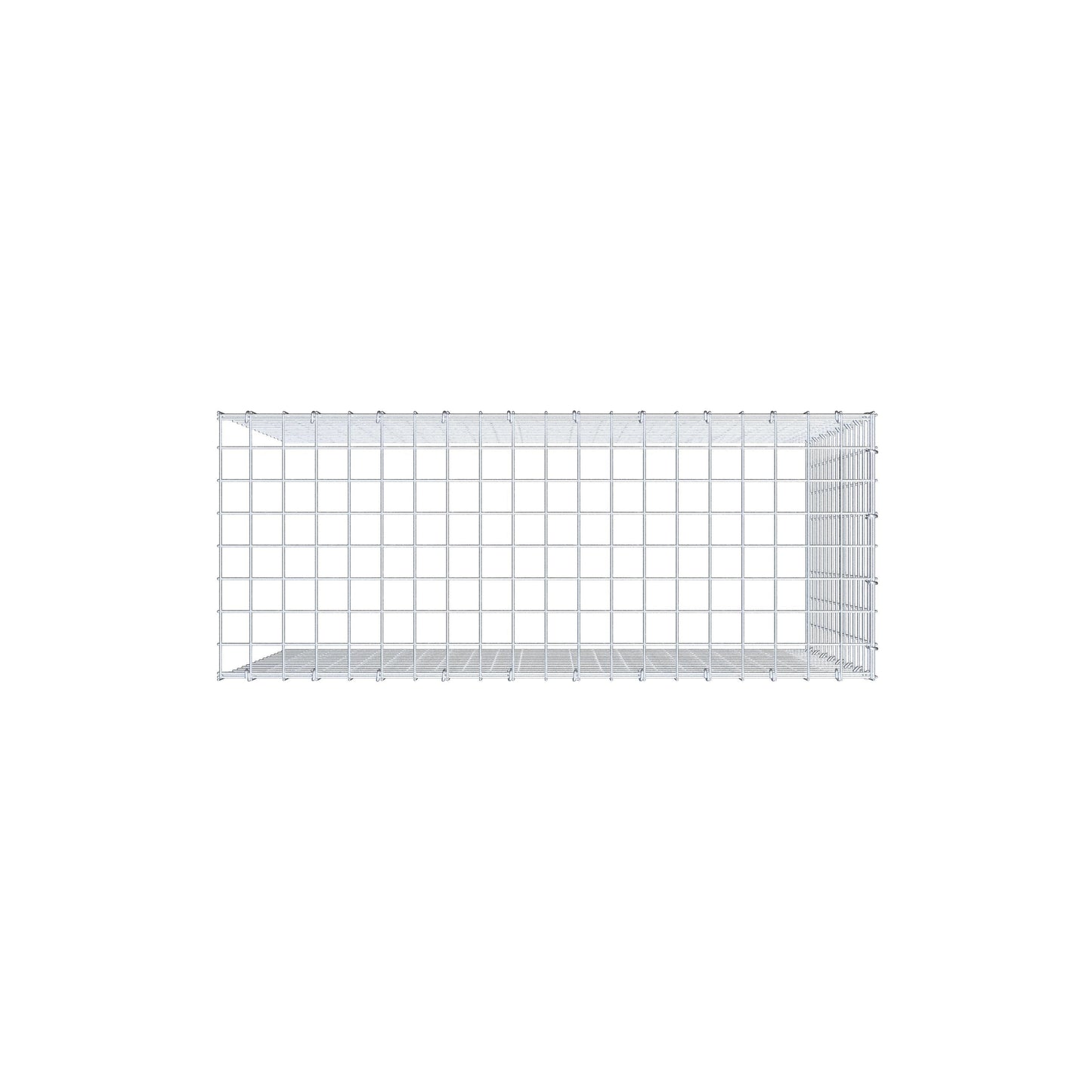 Monteret gabion type 4 100 cm x 80 cm x 40 cm (L x H x D), maskestørrelse 5 cm x 5 cm, C-ring