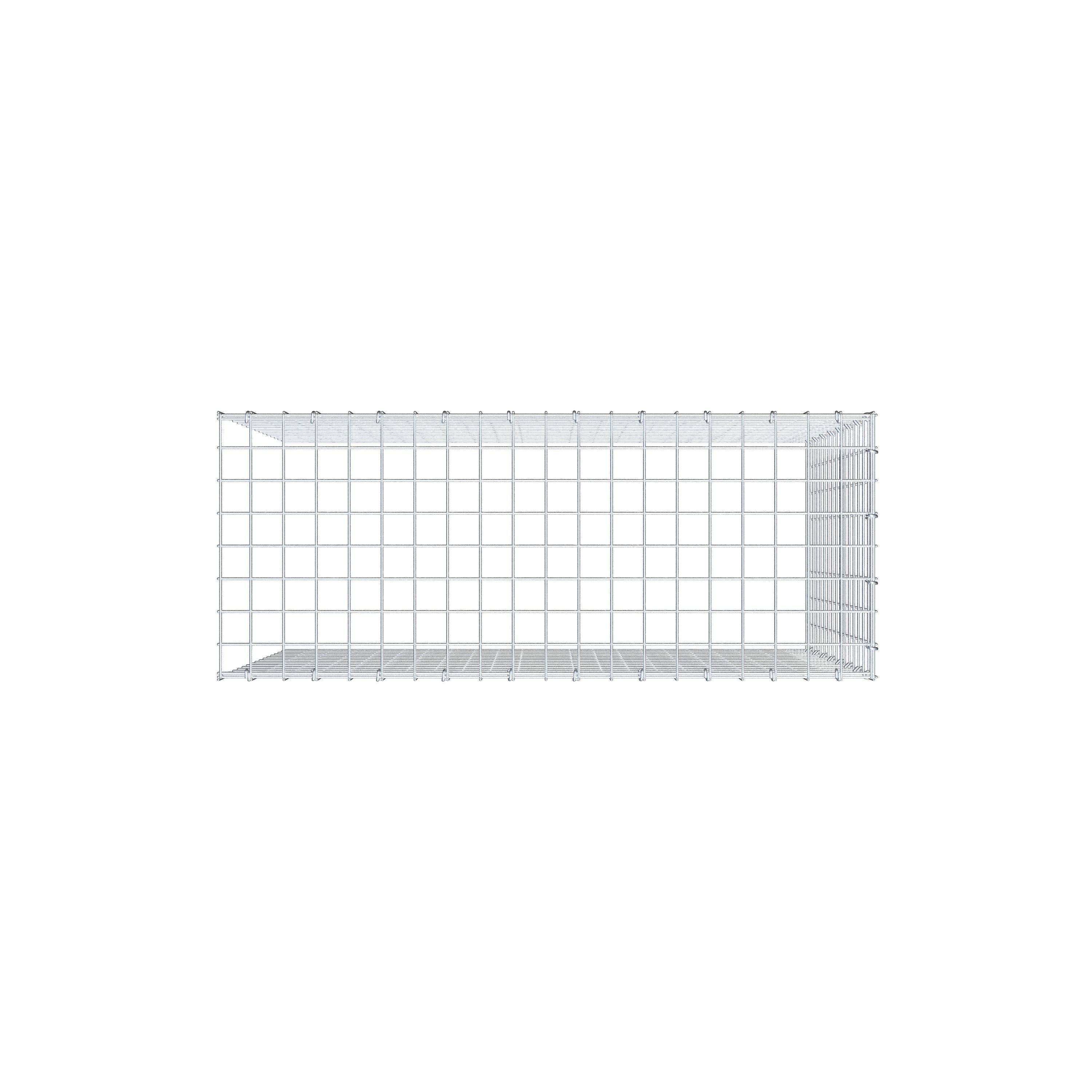 Add-on schanskorf type 4 100 cm x 80 cm x 40 cm (L x H x D), maaswijdte 5 cm x 5 cm, C-ring