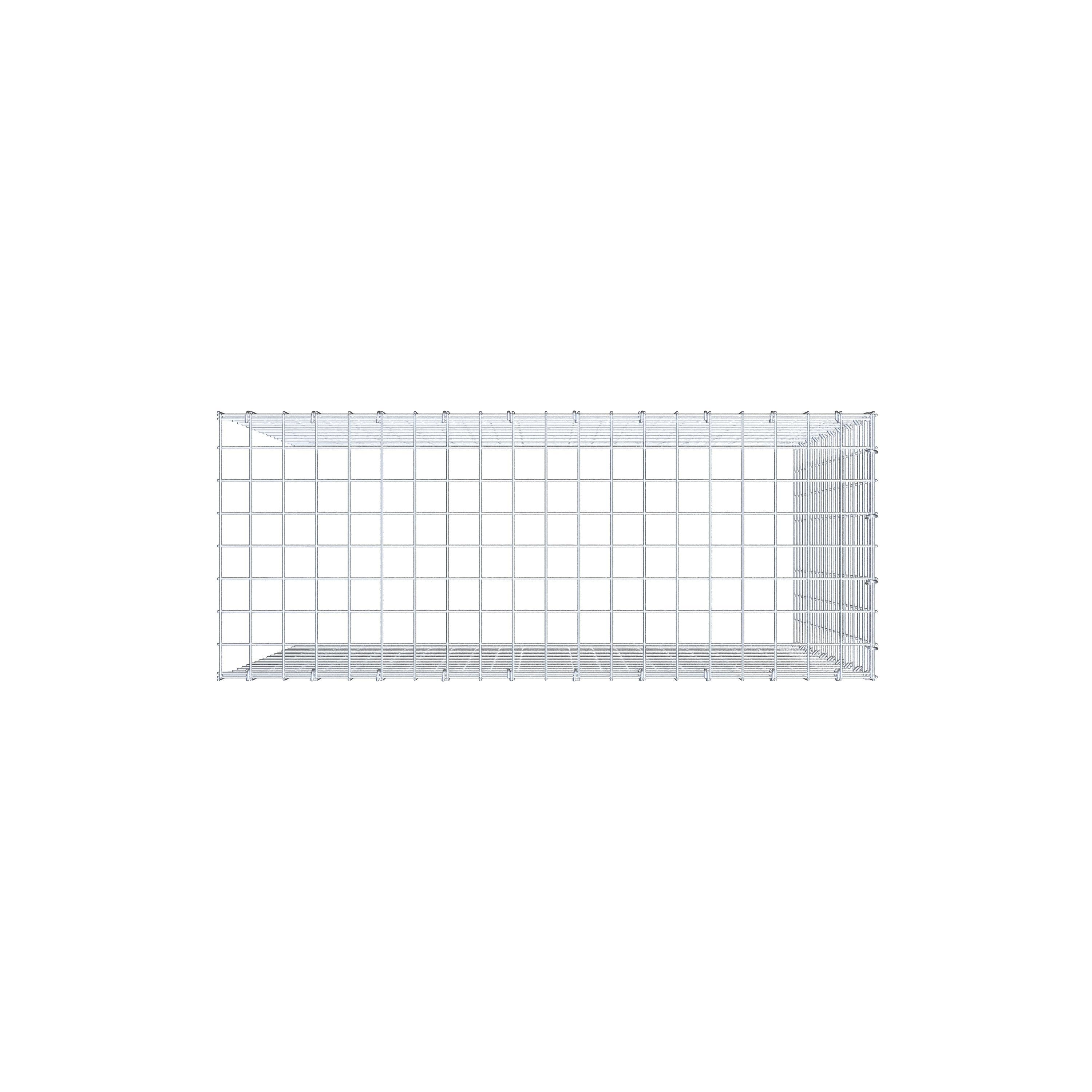 Add-on schanskorf type 4 100 cm x 100 cm x 40 cm (L x H x D), maaswijdte 5 cm x 5 cm, C-ring