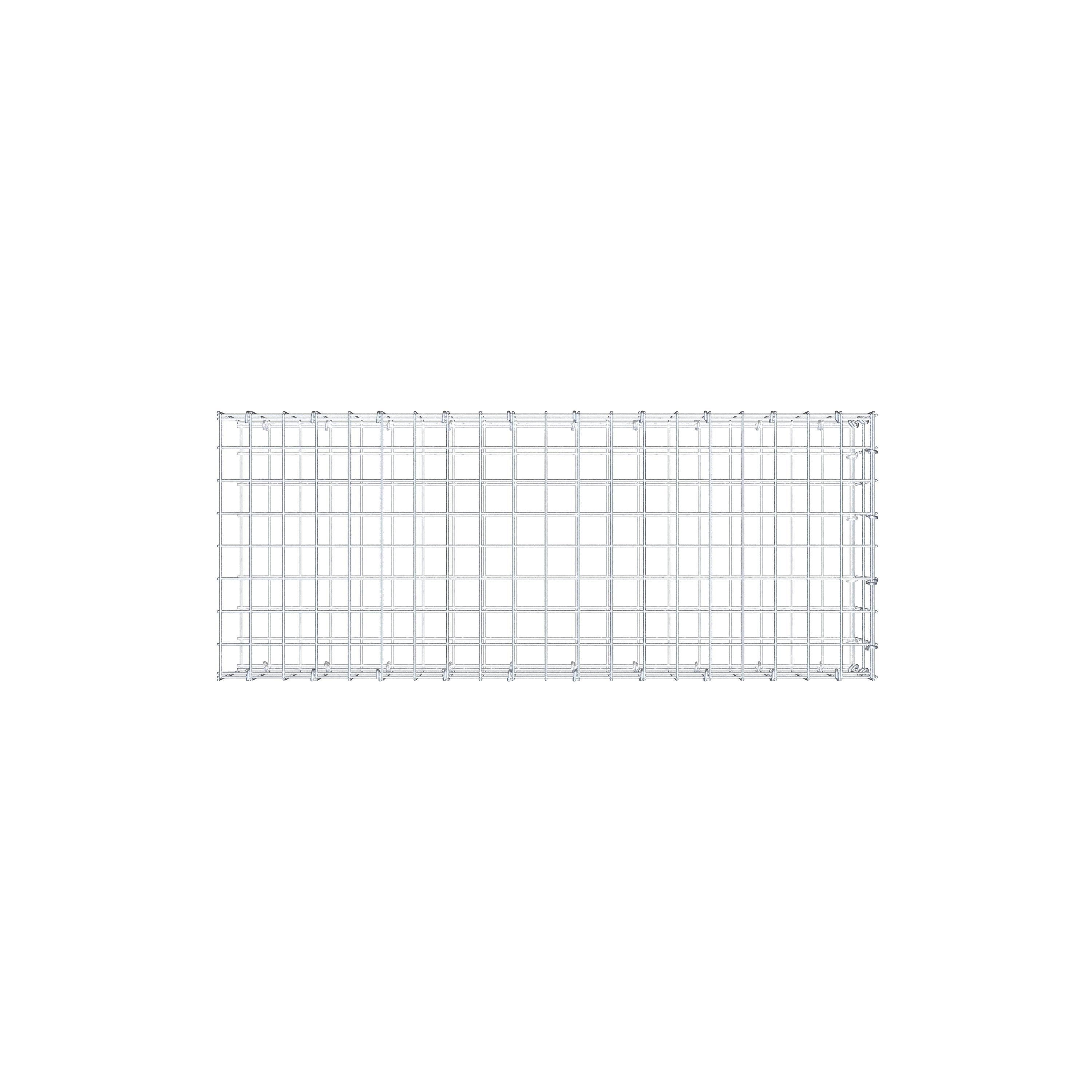 Opzetpaal type 2 100 cm x 20 cm x 40 cm, maaswijdte 5 cm x 10 cm, C-ring