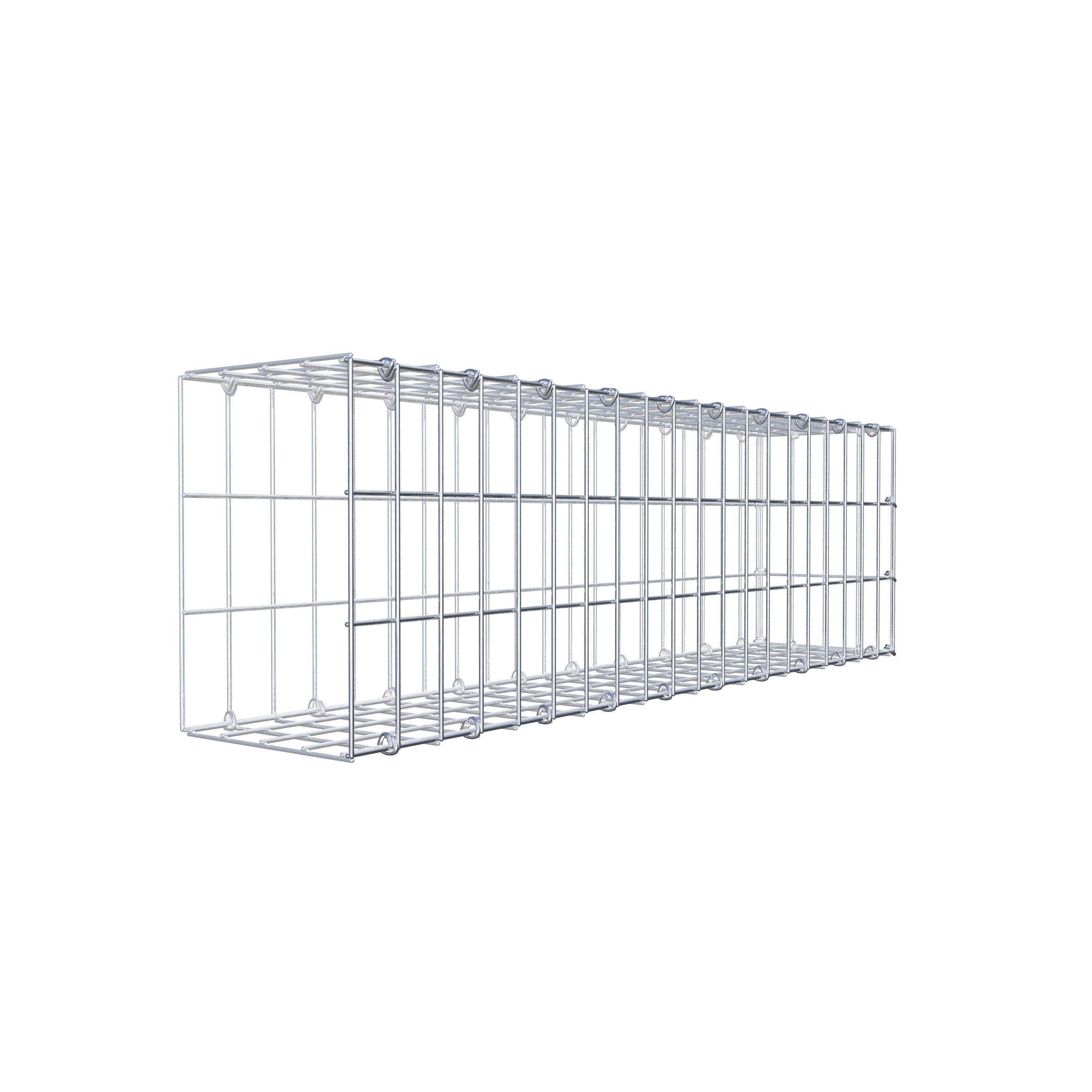 Opzetpaal type 2 100 cm x 30 cm x 20 cm, maaswijdte 5 cm x 10 cm, C-ring