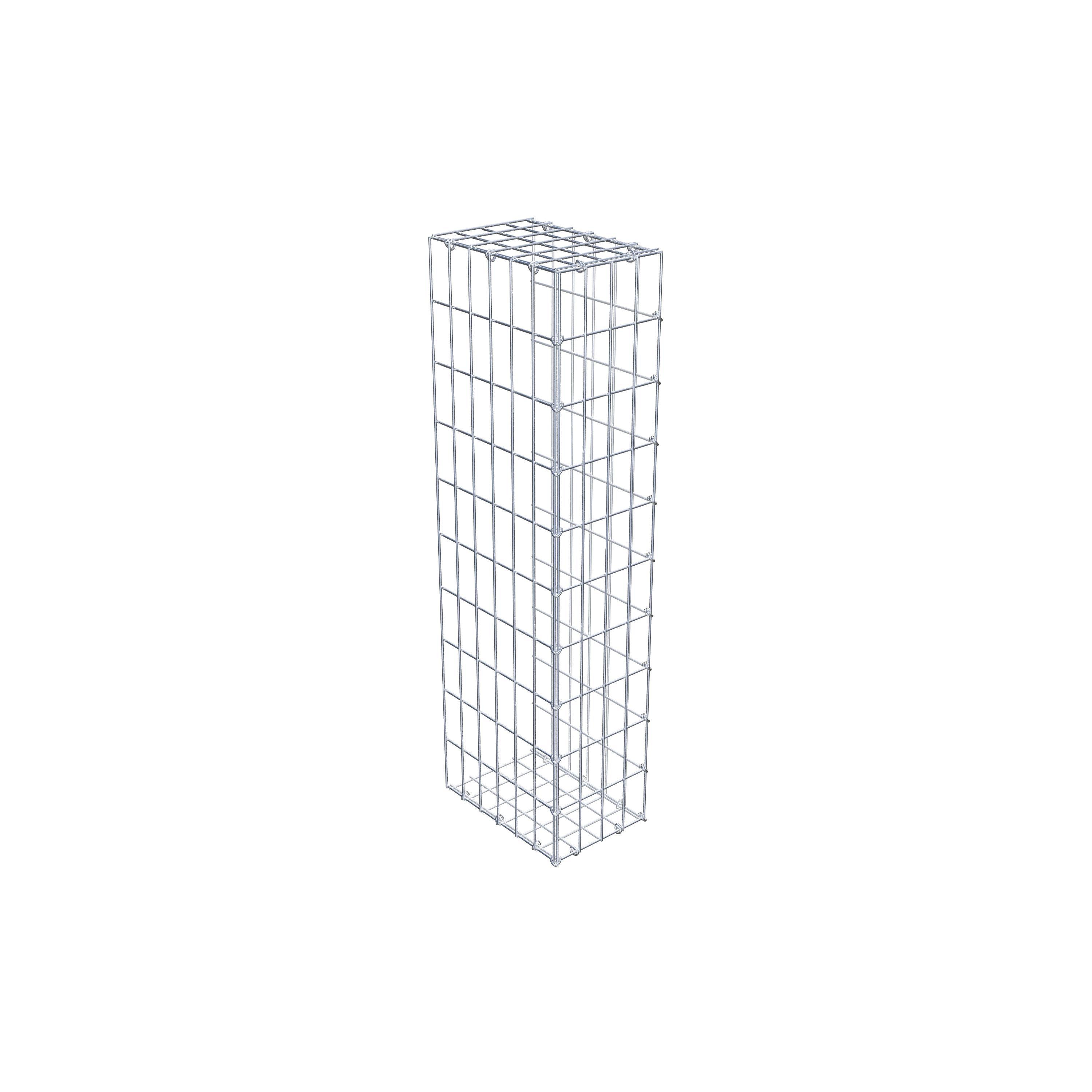 Opzetpaal type 2 100 cm x 30 cm x 20 cm, maaswijdte 5 cm x 10 cm, C-ring