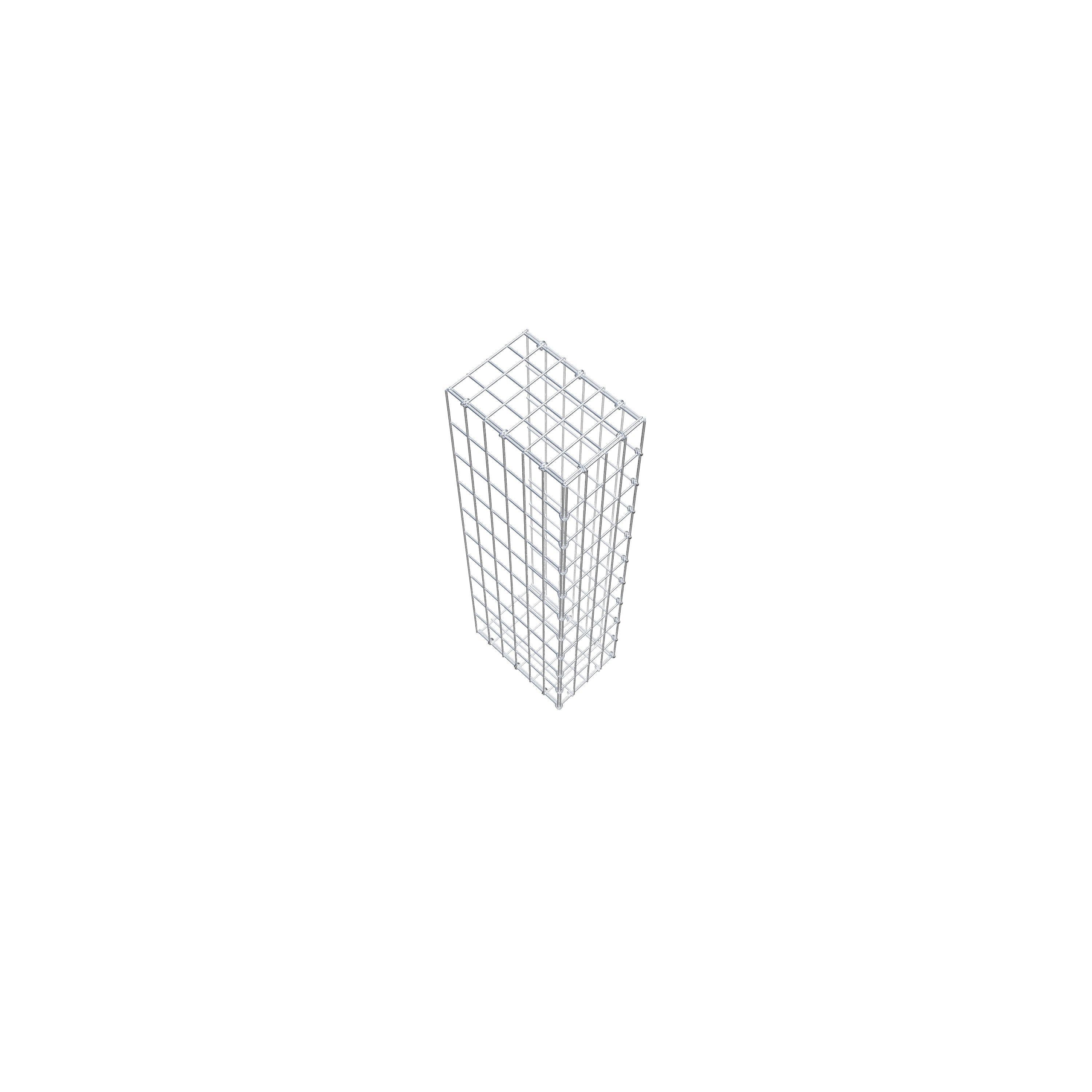Opzetpaal type 2 100 cm x 30 cm x 20 cm, maaswijdte 5 cm x 10 cm, C-ring