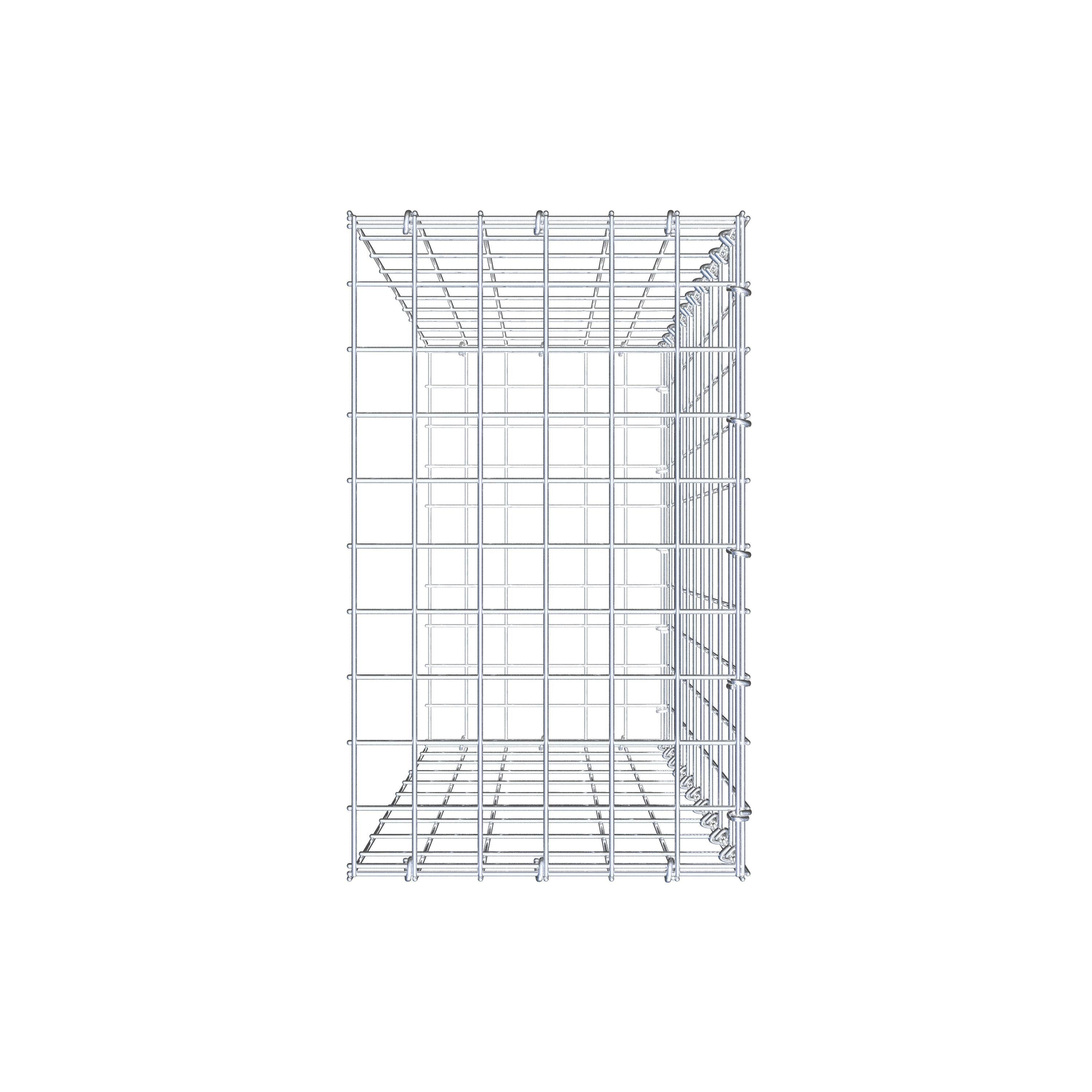 Pila adicional tipo 2 100 cm x 30 cm x 50 cm, malla 5 cm x 10 cm, anillo en C