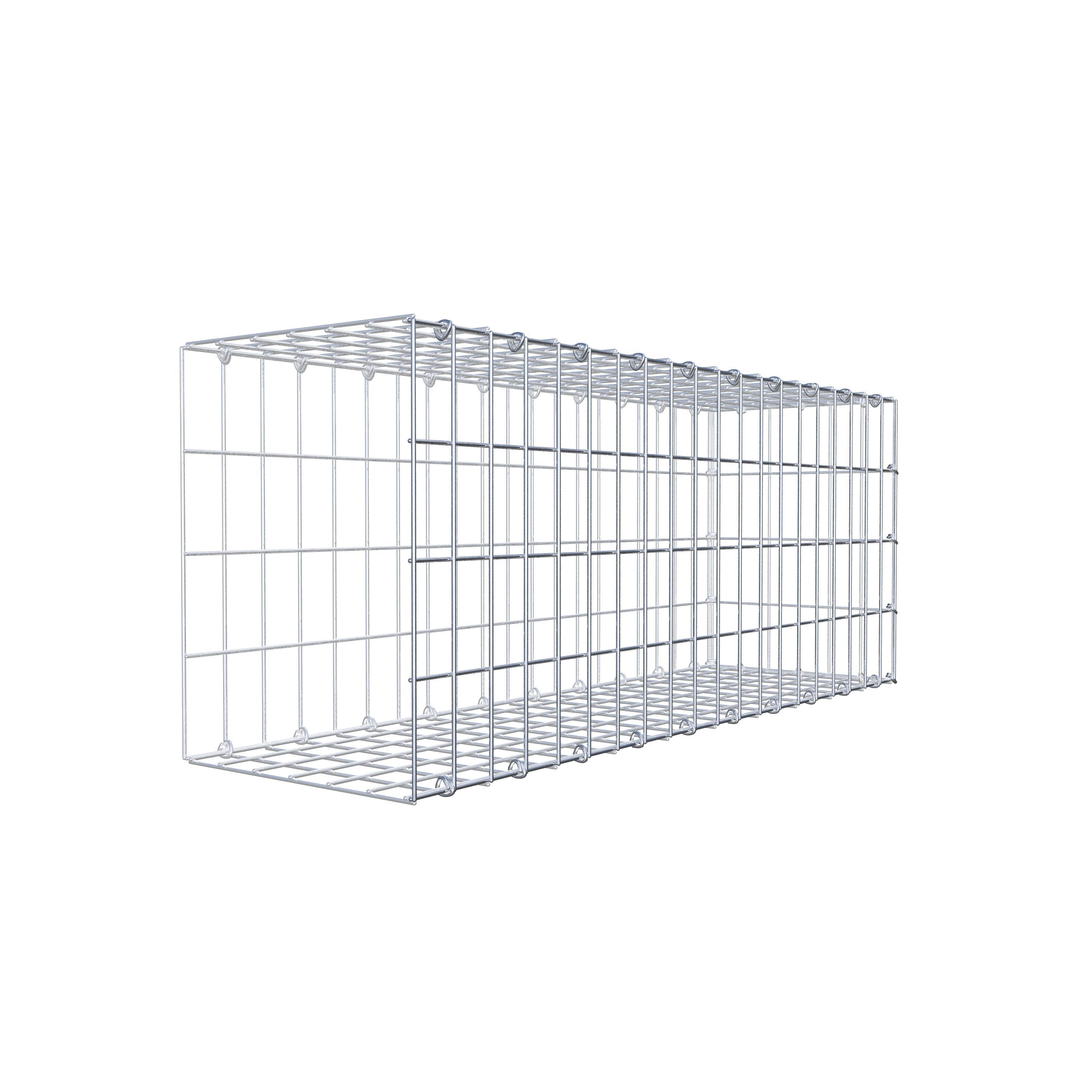 Opzetpaal type 2 100 cm x 40 cm x 30 cm, maaswijdte 5 cm x 10 cm, C-ring