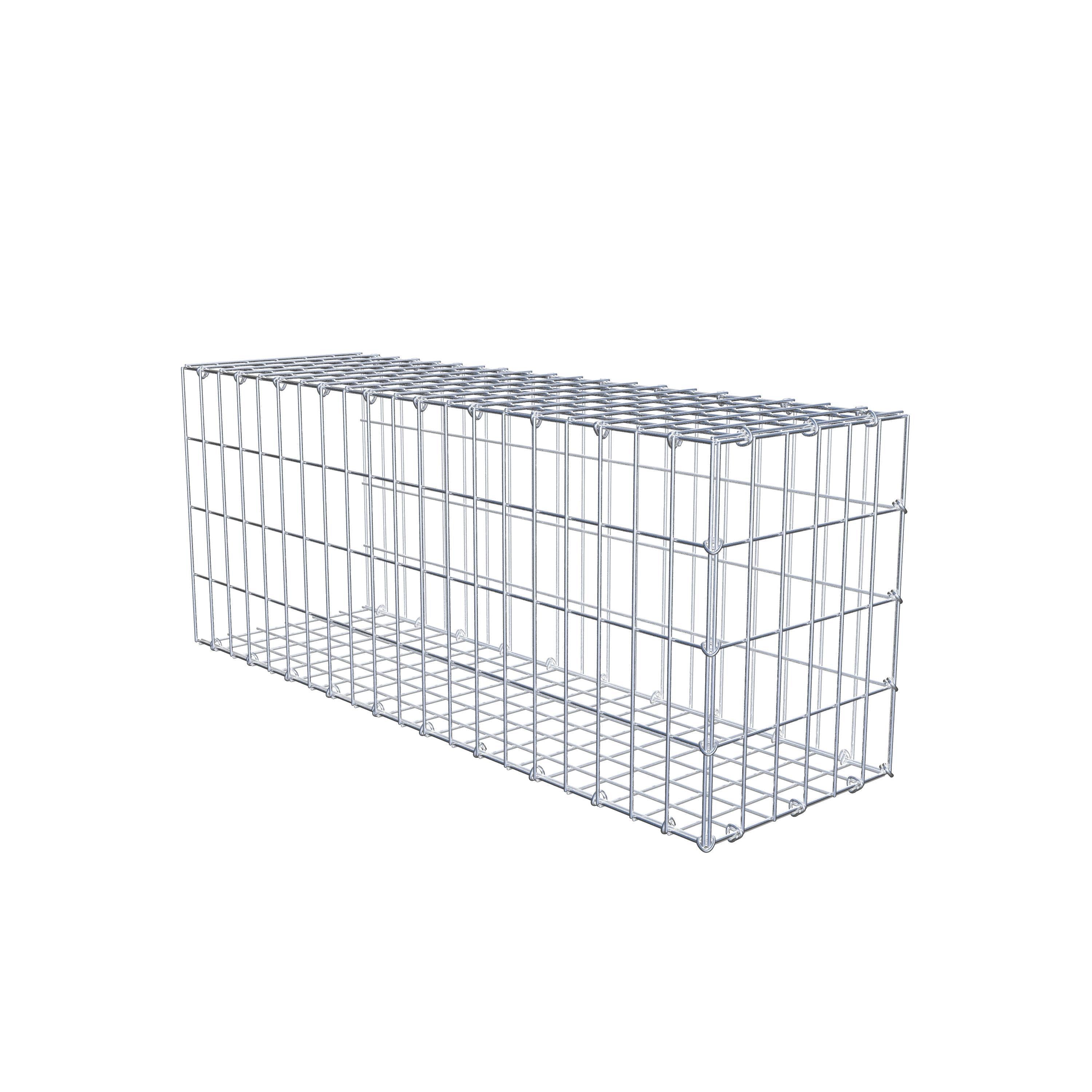 Opzetpaal type 2 100 cm x 40 cm x 30 cm, maaswijdte 5 cm x 10 cm, C-ring