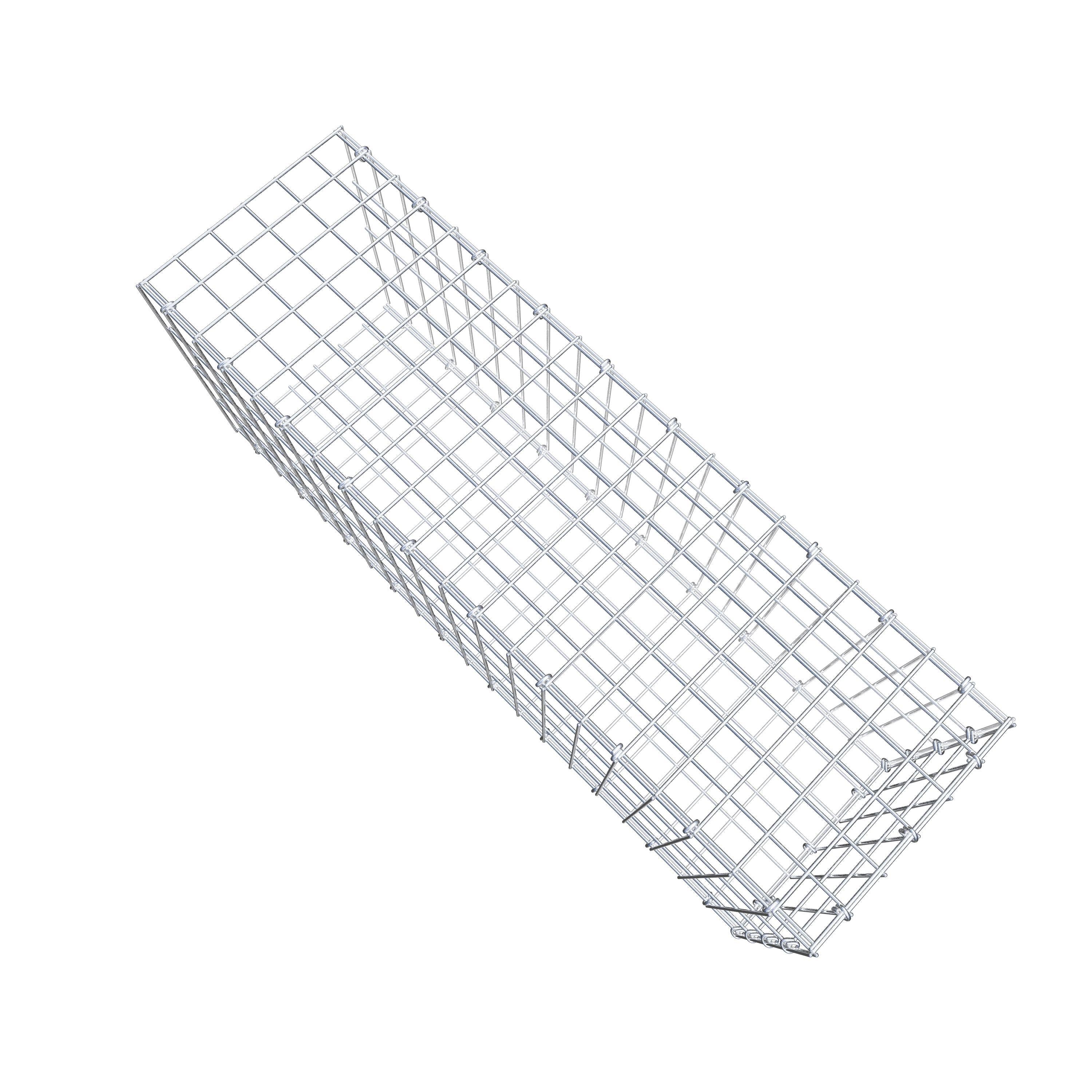 Opzetpaal type 2 100 cm x 40 cm x 30 cm, maaswijdte 5 cm x 10 cm, C-ring
