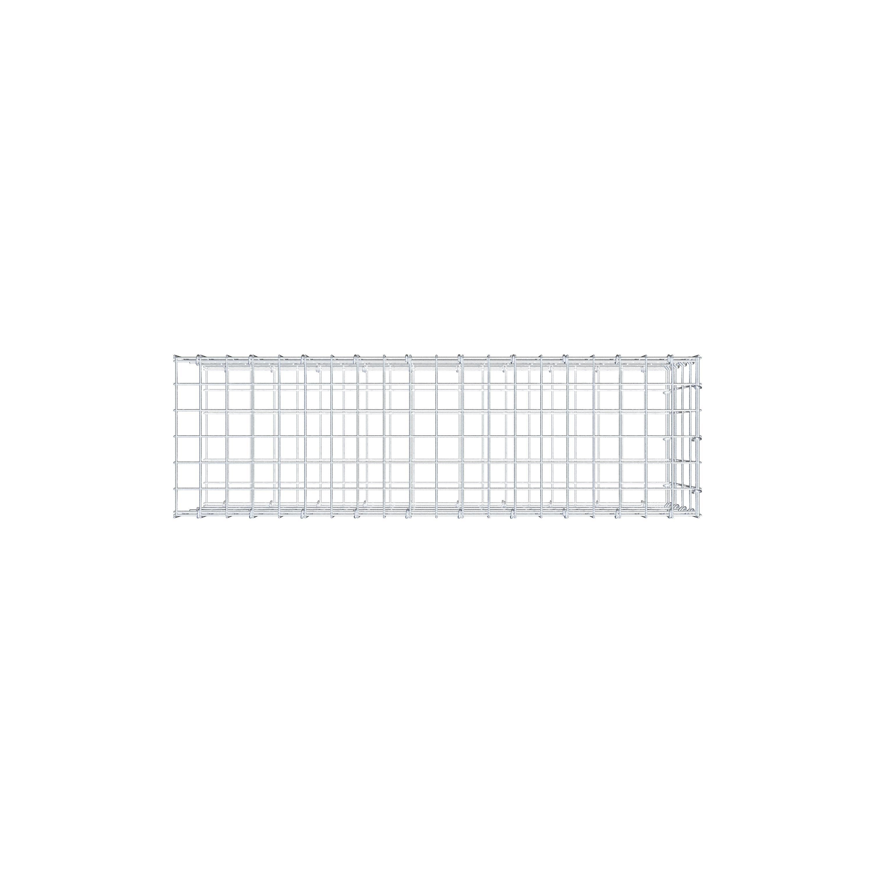 Opzetpaal type 2 100 cm x 40 cm x 30 cm, maaswijdte 5 cm x 10 cm, C-ring