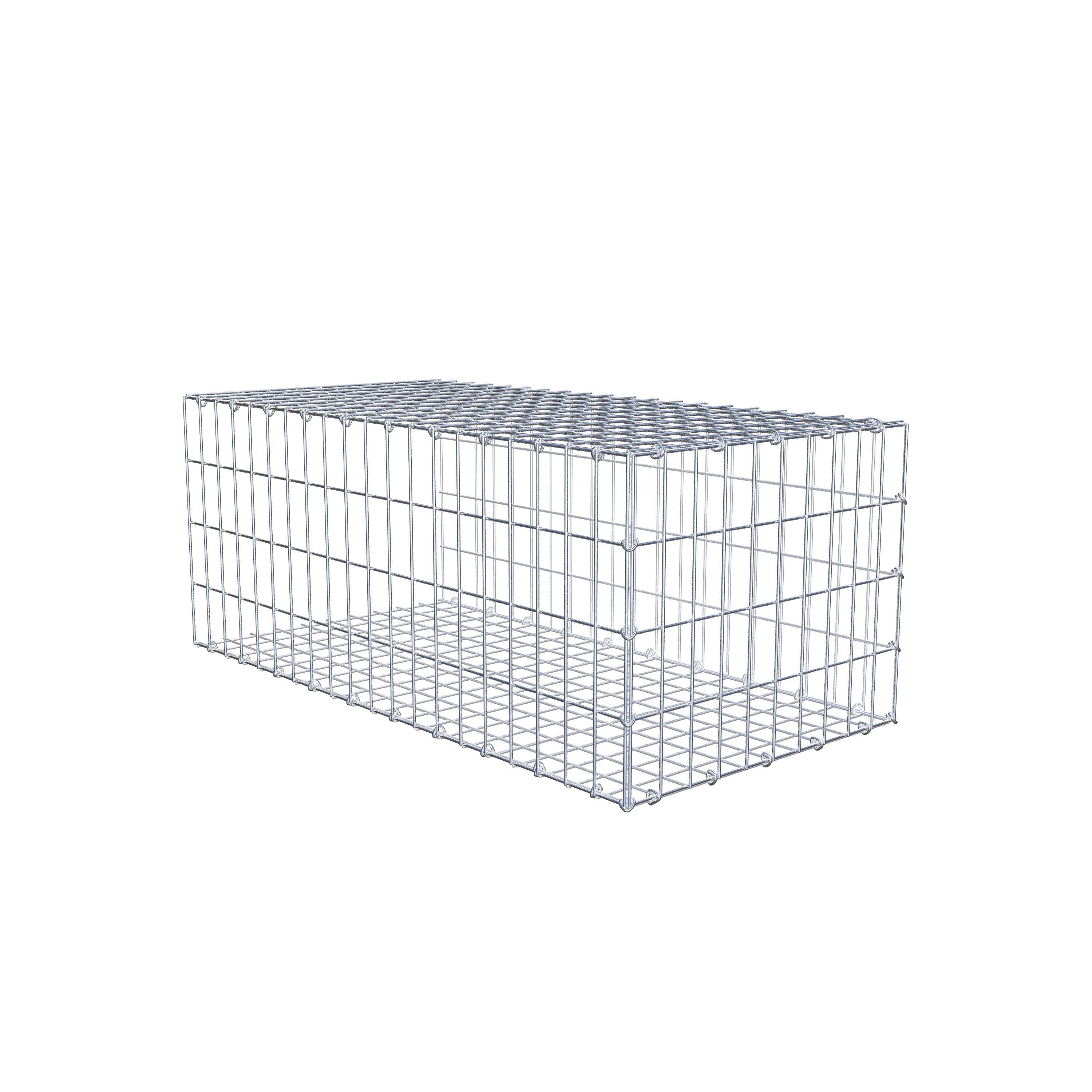 Opzetpaal type 2 100 cm x 40 cm x 50 cm, maaswijdte 5 cm x 10 cm, C-ring