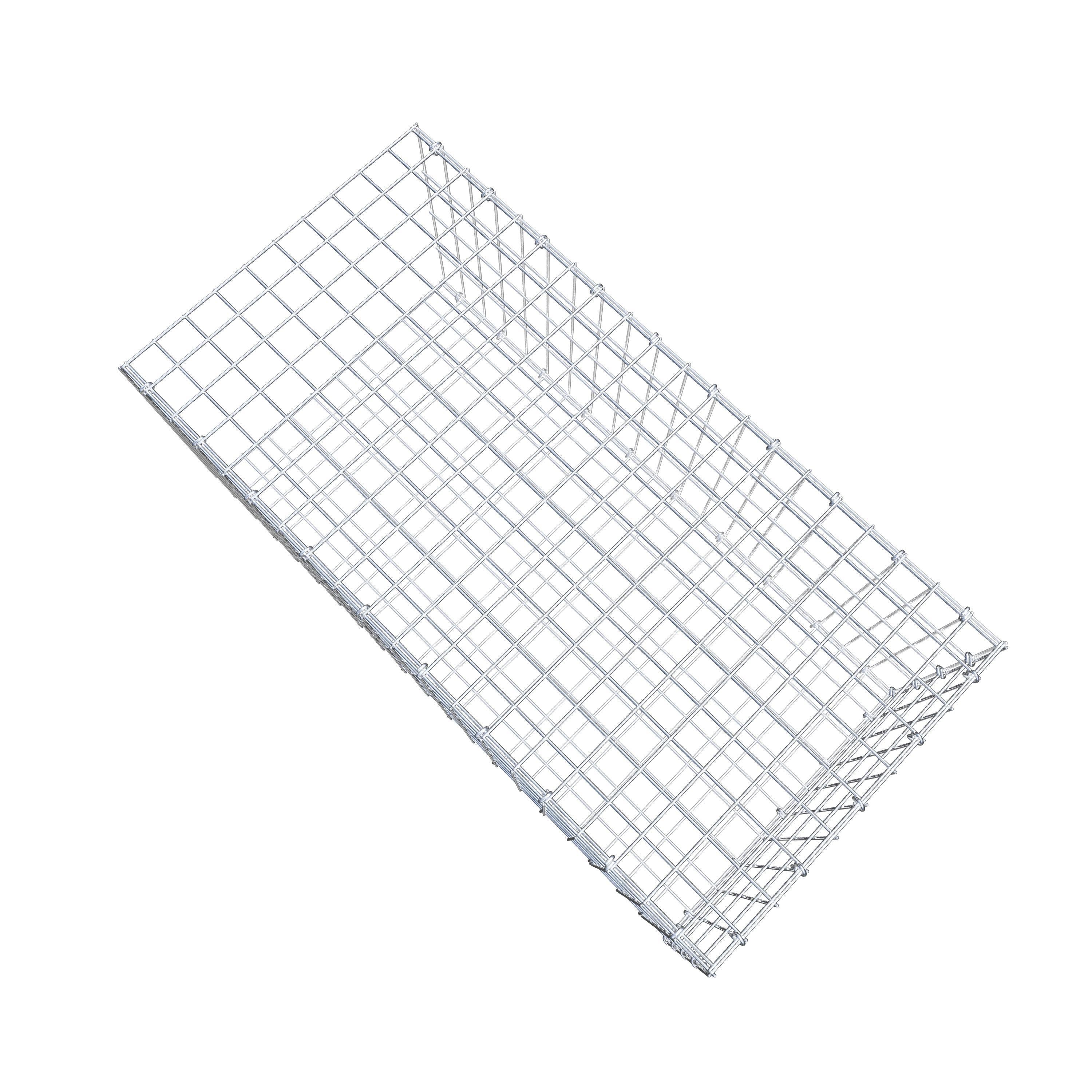 Opzetpaal type 2 100 cm x 40 cm x 50 cm, maaswijdte 5 cm x 10 cm, C-ring