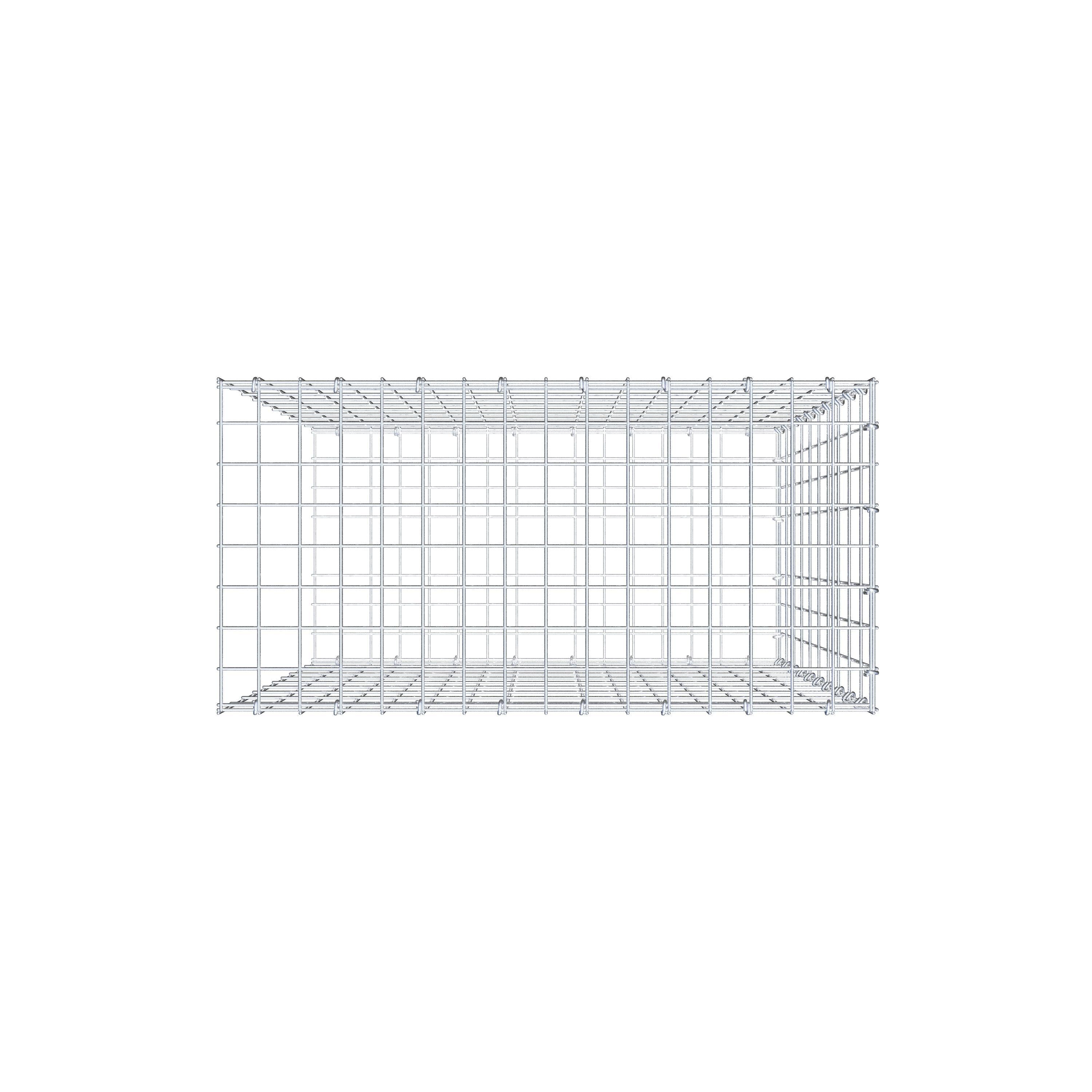 Gabião tipo 2 100 cm x 80 cm x 40 cm, malhagem 5 cm x 10 cm, anel C