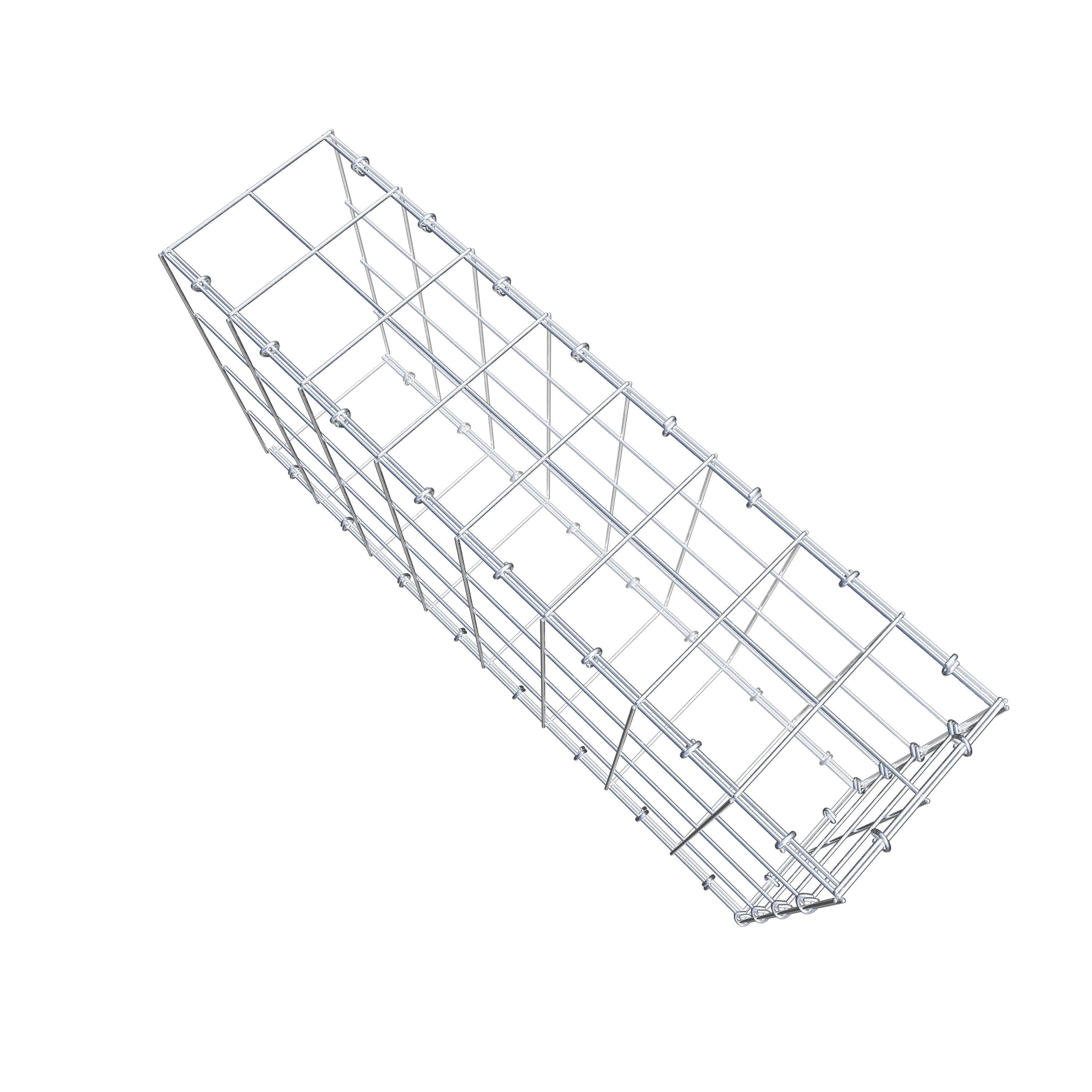 Toegevoegde pool type 2 80 cm x 40 cm x 20 cm (L x H x D), maaswijdte 10 cm x 10 cm, C-ring