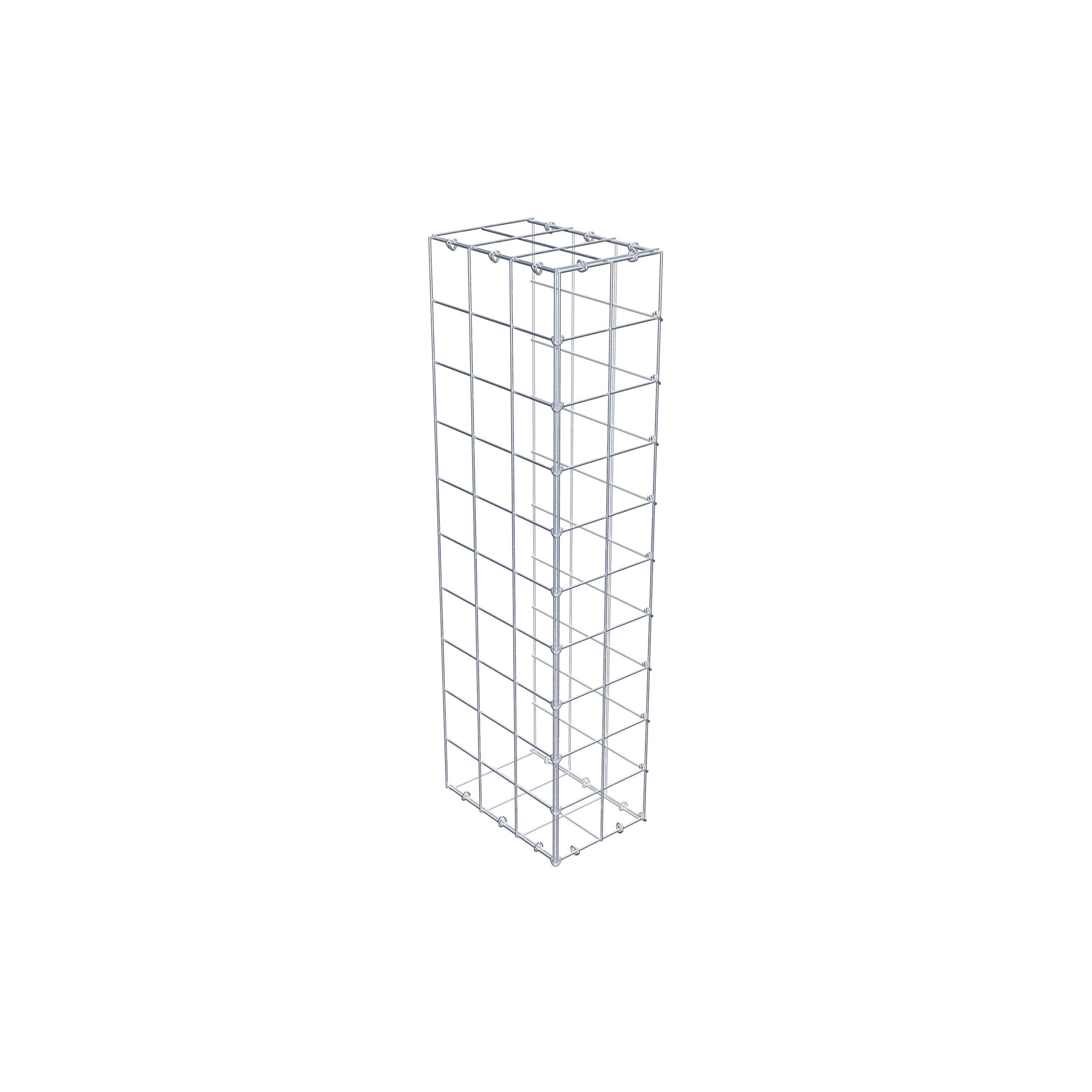 Typ 2 påbyggnadsgabion 100 cm x 30 cm x 20 cm (L x H x D), maskstorlek 10 cm x 10 cm, C-ring