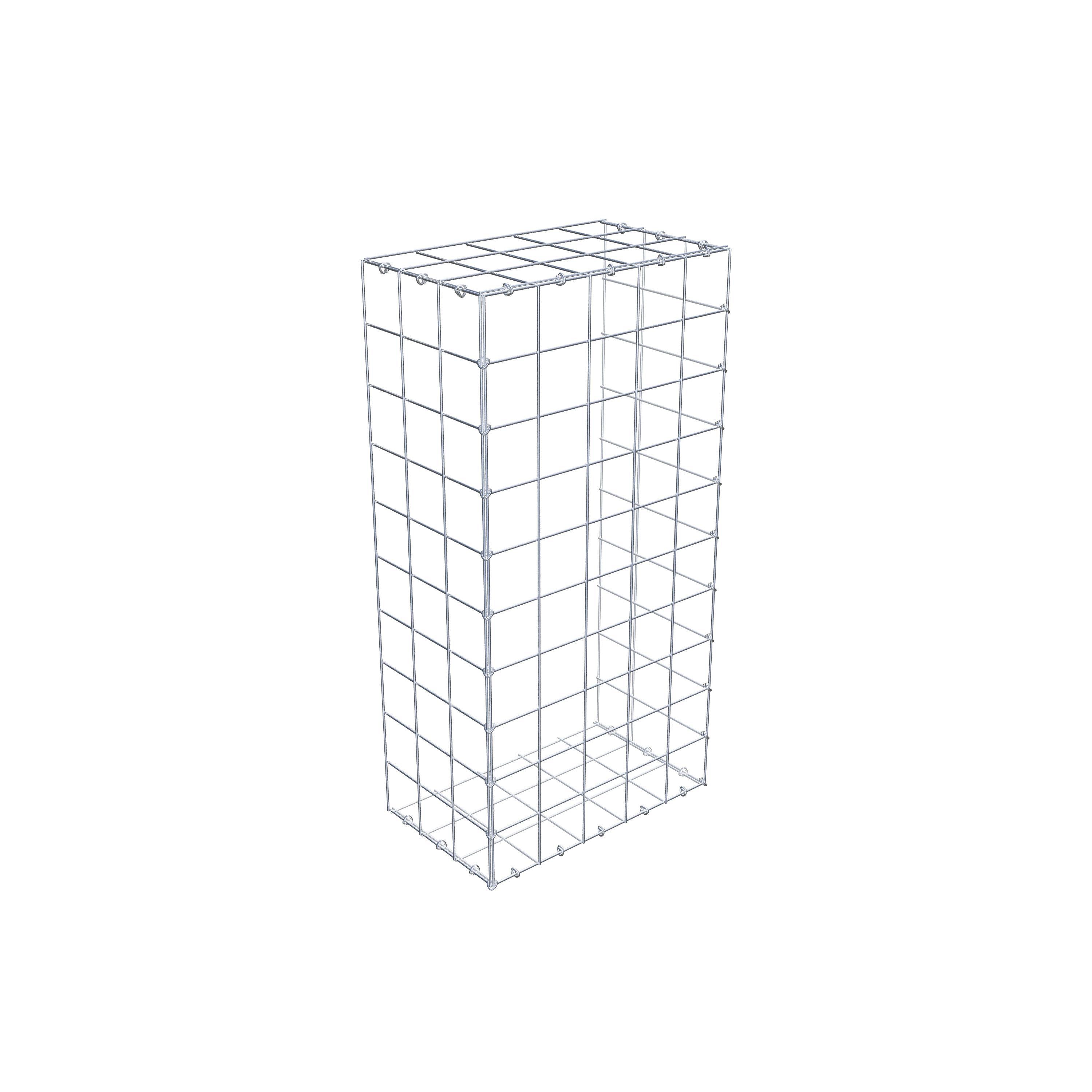 Type 2 oplegkorf 100 cm x 30 cm x 50 cm (L x H x D), maaswijdte 10 cm x 10 cm, C-ring