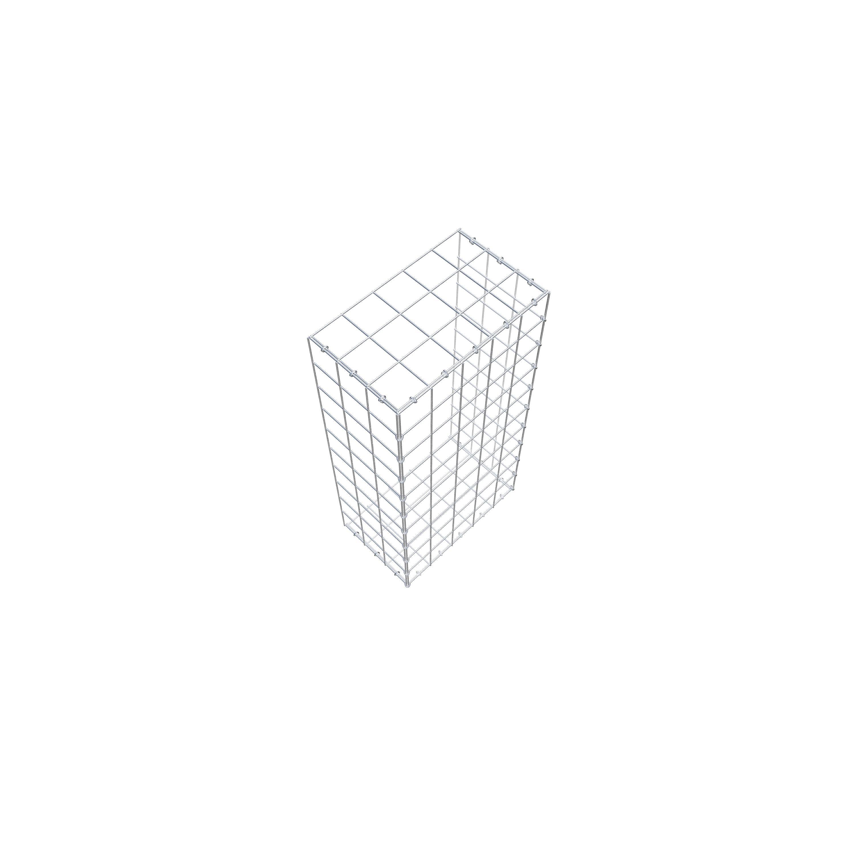 Type 2 oplegkorf 100 cm x 30 cm x 50 cm (L x H x D), maaswijdte 10 cm x 10 cm, C-ring