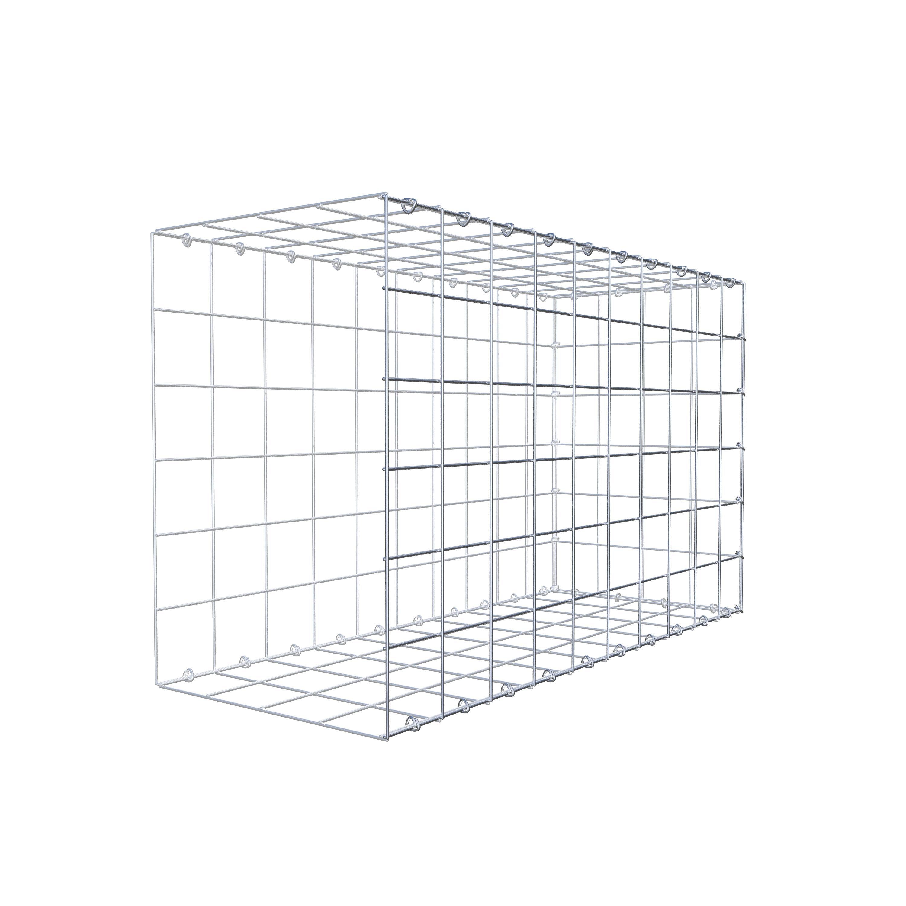 Mounted gabion type 2 100 cm x 60 cm x 40 cm (L x H x D), mesh size 10 cm x 10 cm, C-ring