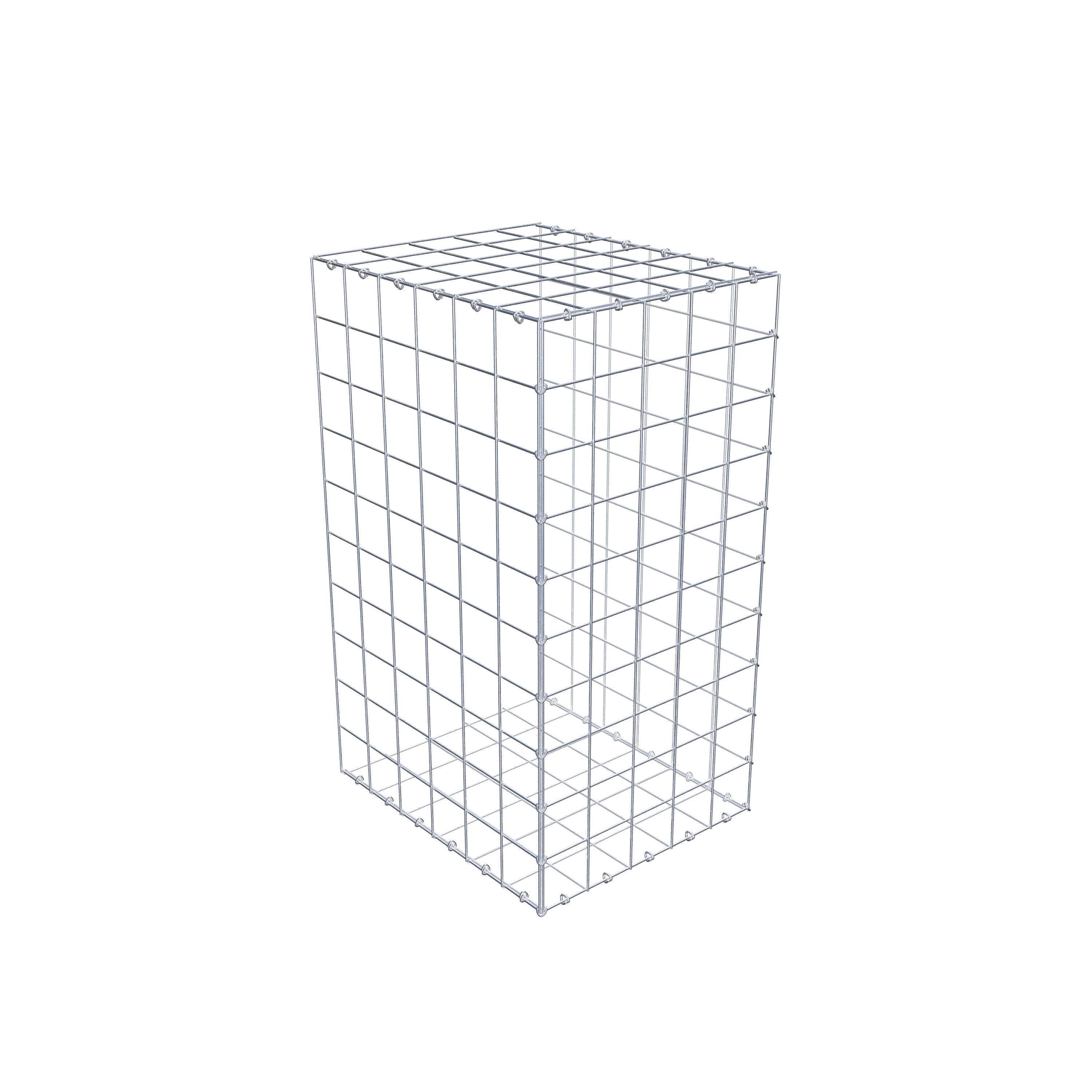 Type 2 oplegkorf 100 cm x 60 cm x 50 cm (L x H x D), maaswijdte 10 cm x 10 cm, C-ring