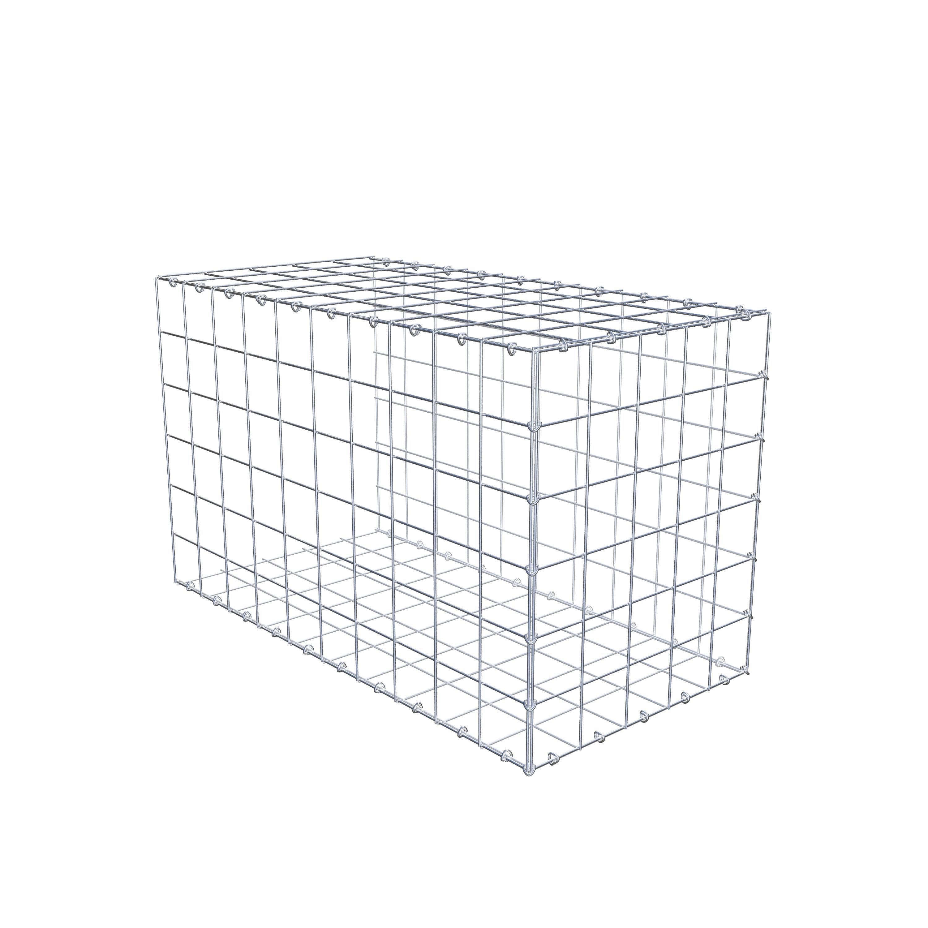 Type 2 oplegkorf 100 cm x 60 cm x 50 cm (L x H x D), maaswijdte 10 cm x 10 cm, C-ring
