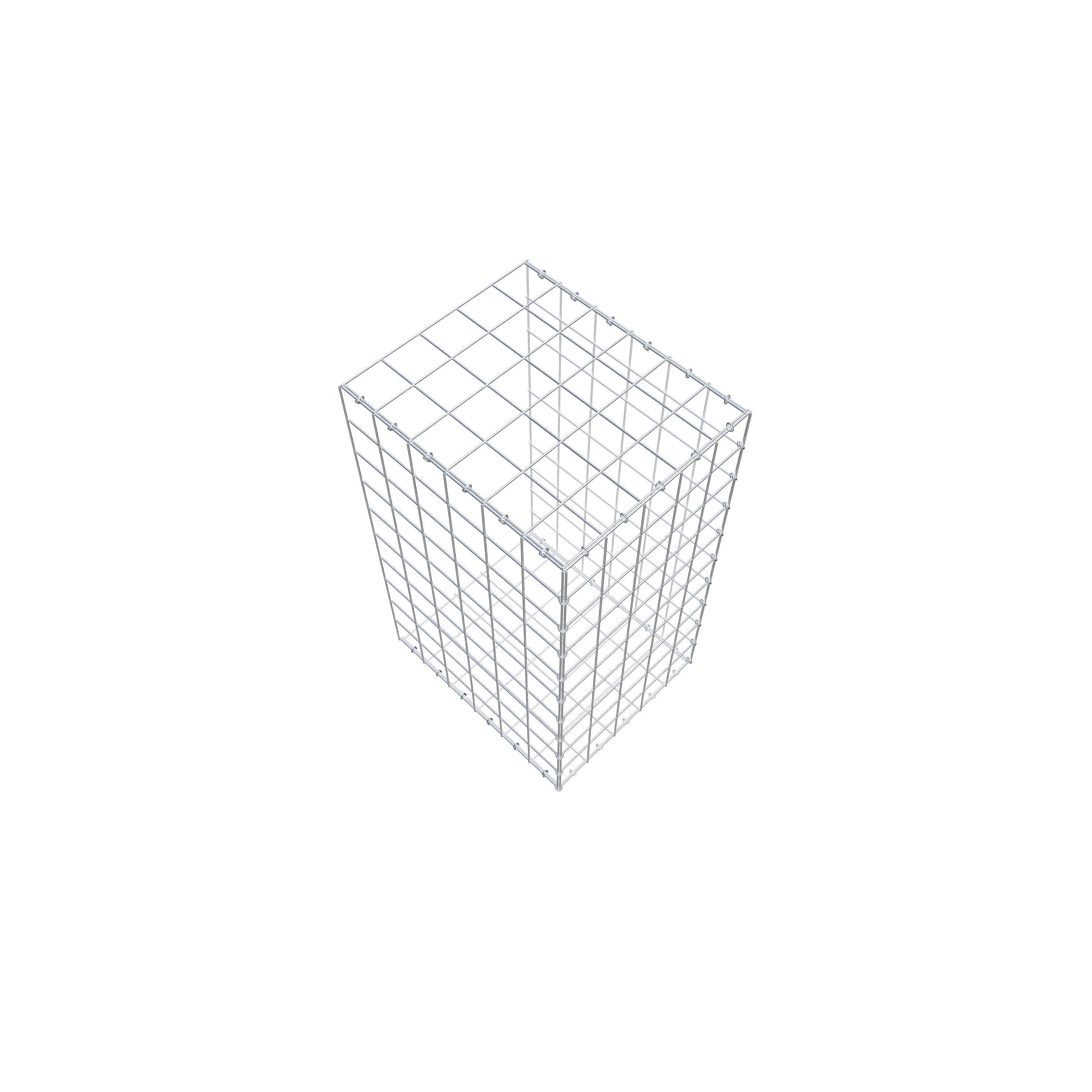Type 2 oplegkorf 100 cm x 60 cm x 50 cm (L x H x D), maaswijdte 10 cm x 10 cm, C-ring