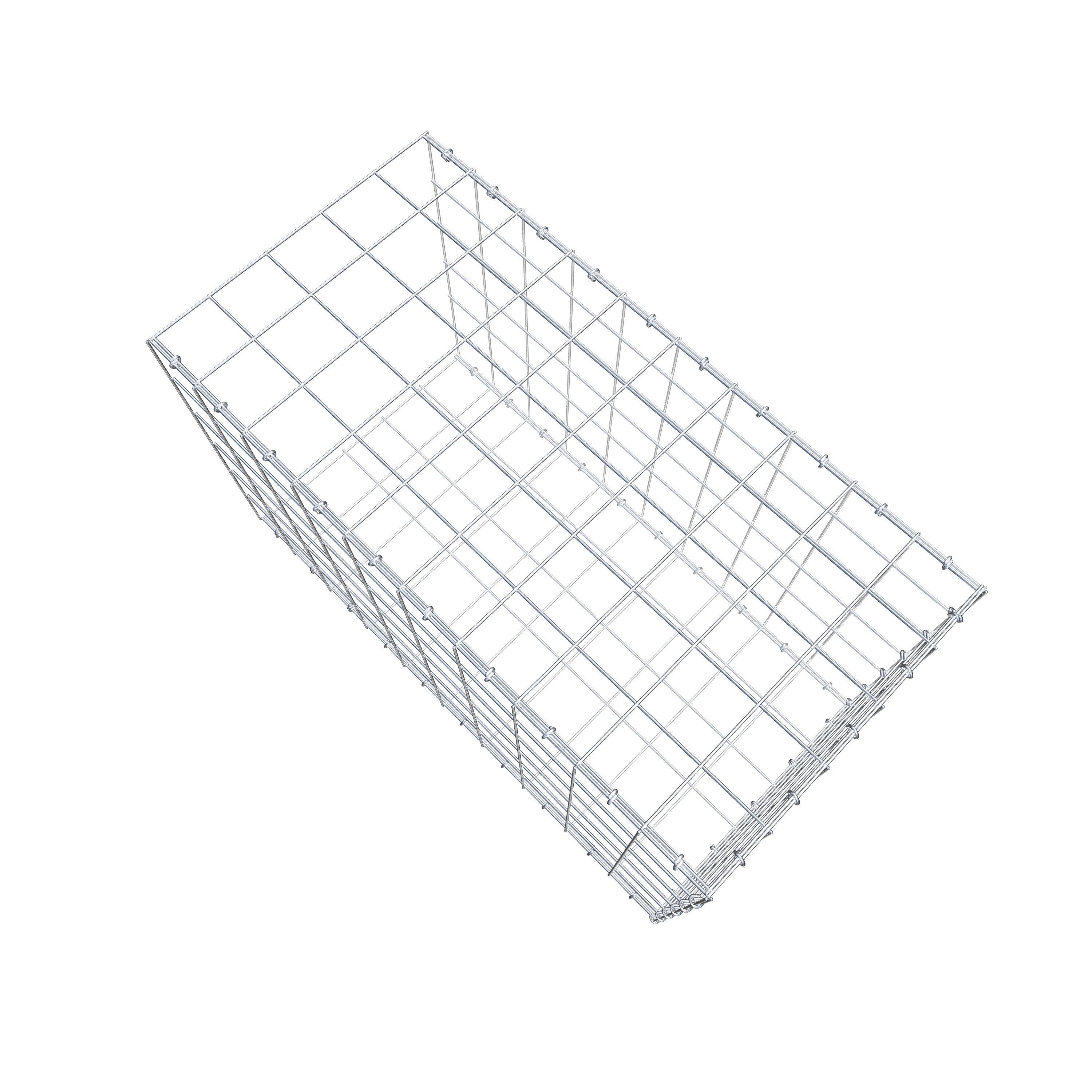 Type 2 oplegkorf 100 cm x 60 cm x 50 cm (L x H x D), maaswijdte 10 cm x 10 cm, C-ring