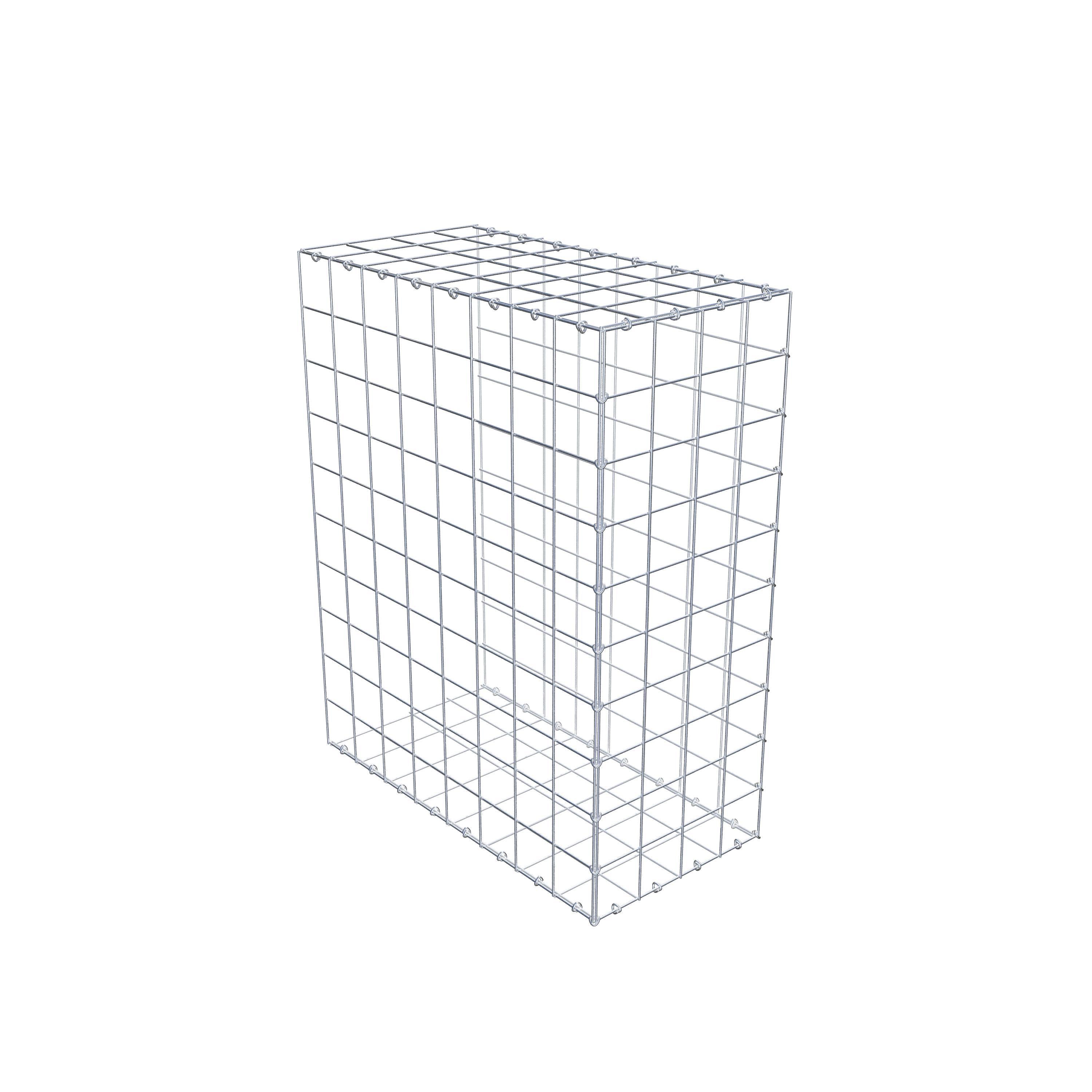 Monteret gabion type 2 100 cm x 80 cm x 40 cm (L x H x D), maskestørrelse 10 cm x 10 cm, C-ring
