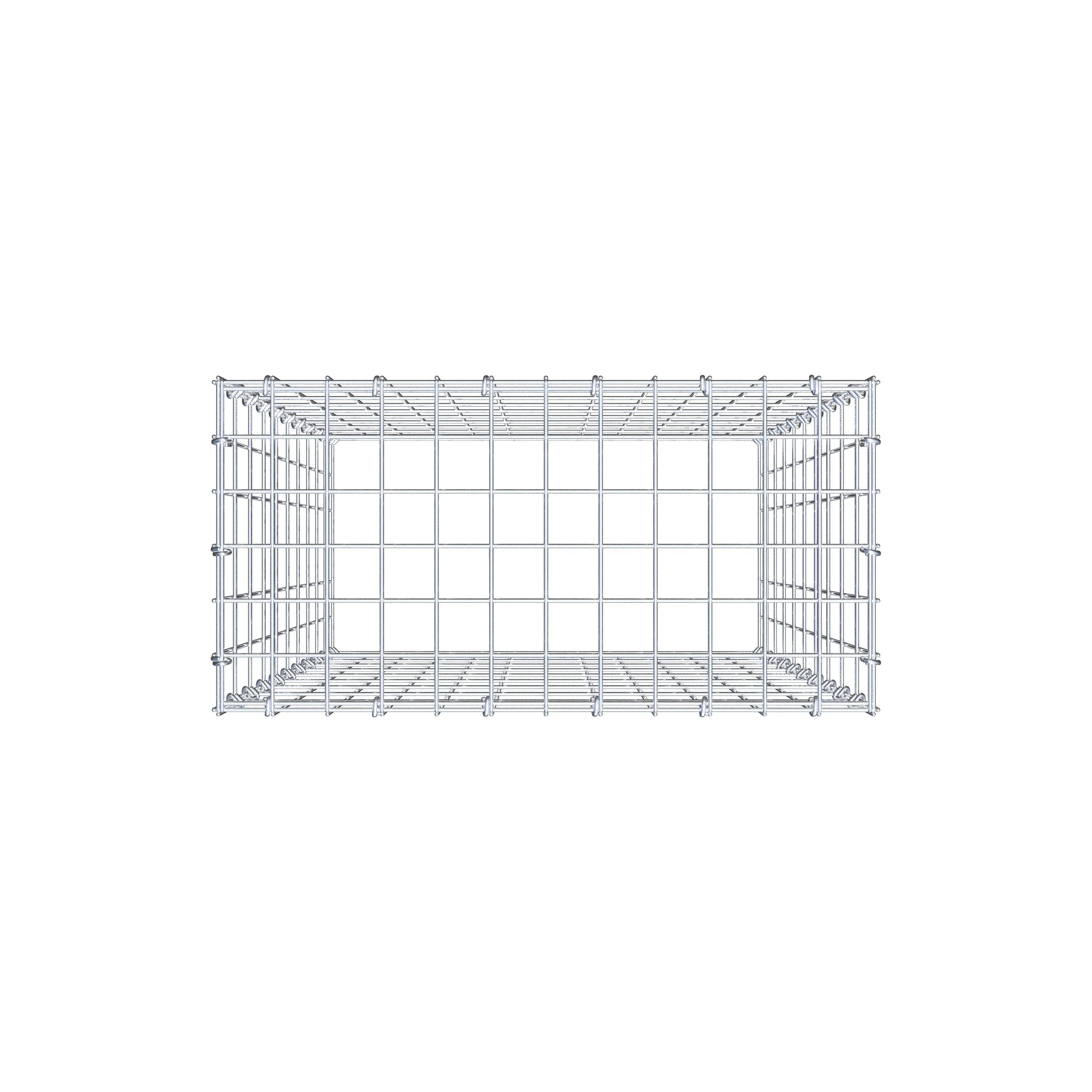 Gabião Tipo 3 100 cm x 60 cm x 30 cm (C x A x P), malhagem 5 cm x 10 cm, anel C
