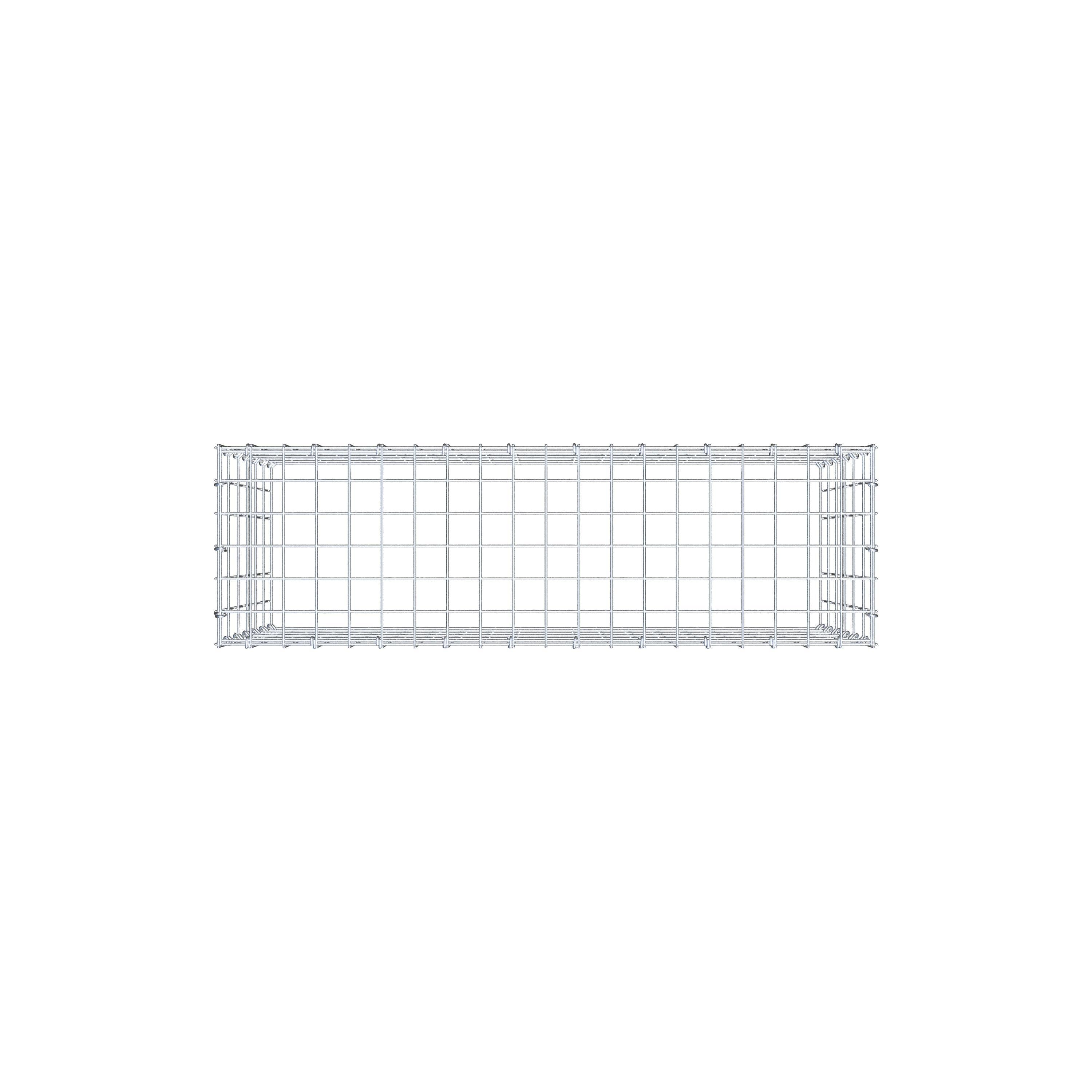 Gabião Tipo 3 100 cm x 60 cm x 30 cm (C x A x P), malhagem 5 cm x 10 cm, anel C