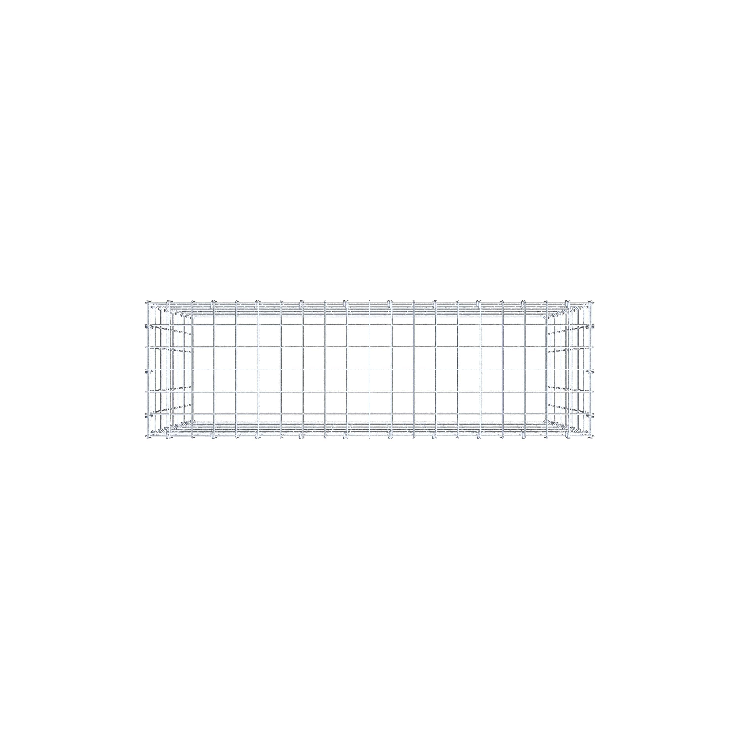 Mounted gabion type 3 100 cm x 80 cm x 30 cm (L x H x D), mesh size 5 cm x 10 cm, C-ring