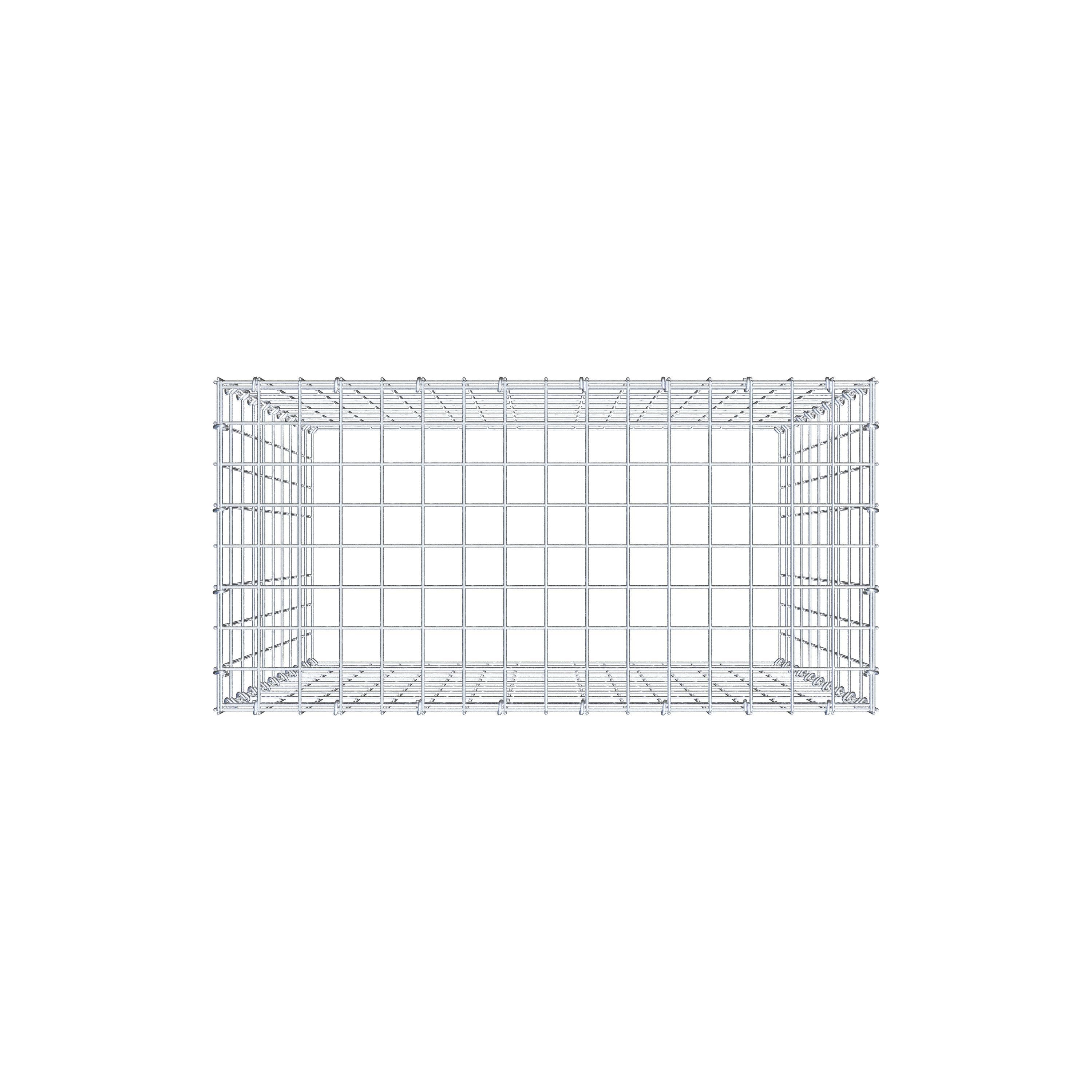 Mounted gabion type 3 100 cm x 80 cm x 40 cm (L x H x D), mesh size 5 cm x 10 cm, C-ring