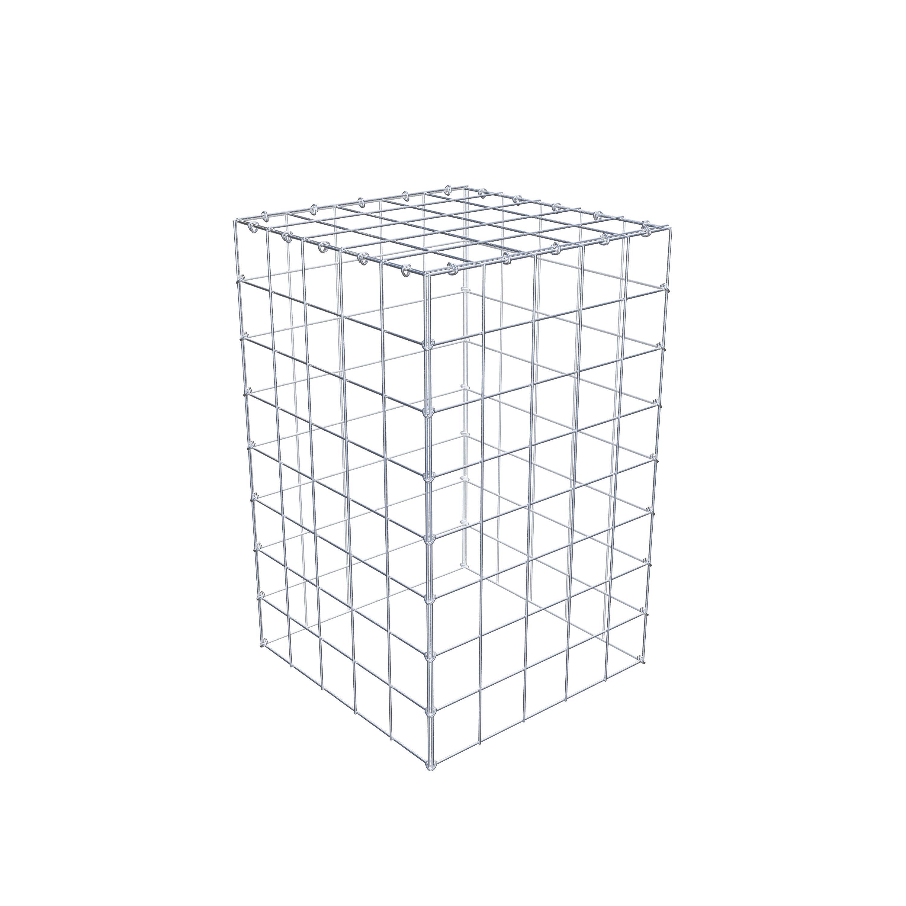 Mounted gabion type 3 80 cm x 50 cm x 50 cm (L x H x D), mesh size 10 cm x 10 cm, C-ring