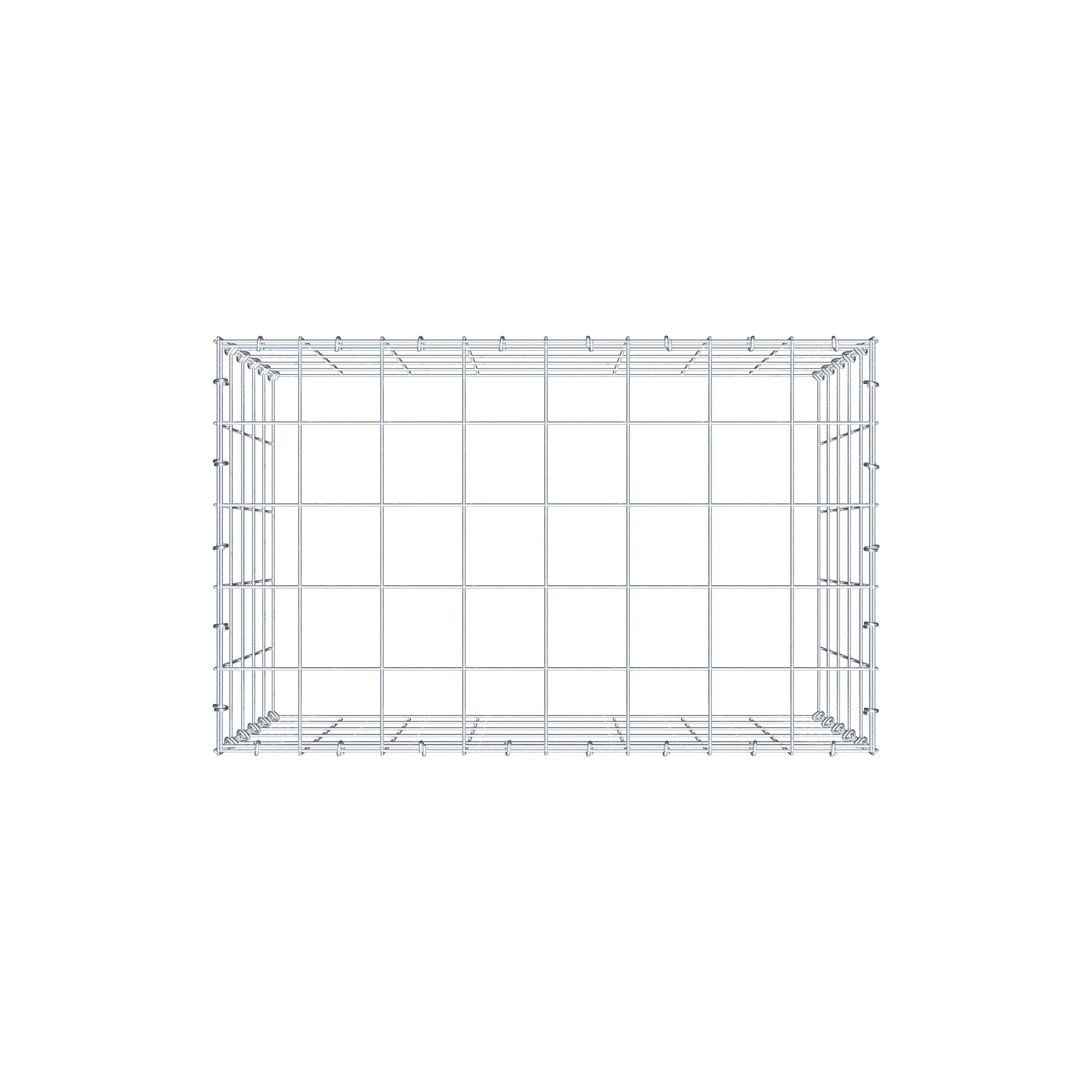 Mounted gabion type 3 80 cm x 50 cm x 50 cm (L x H x D), mesh size 10 cm x 10 cm, C-ring