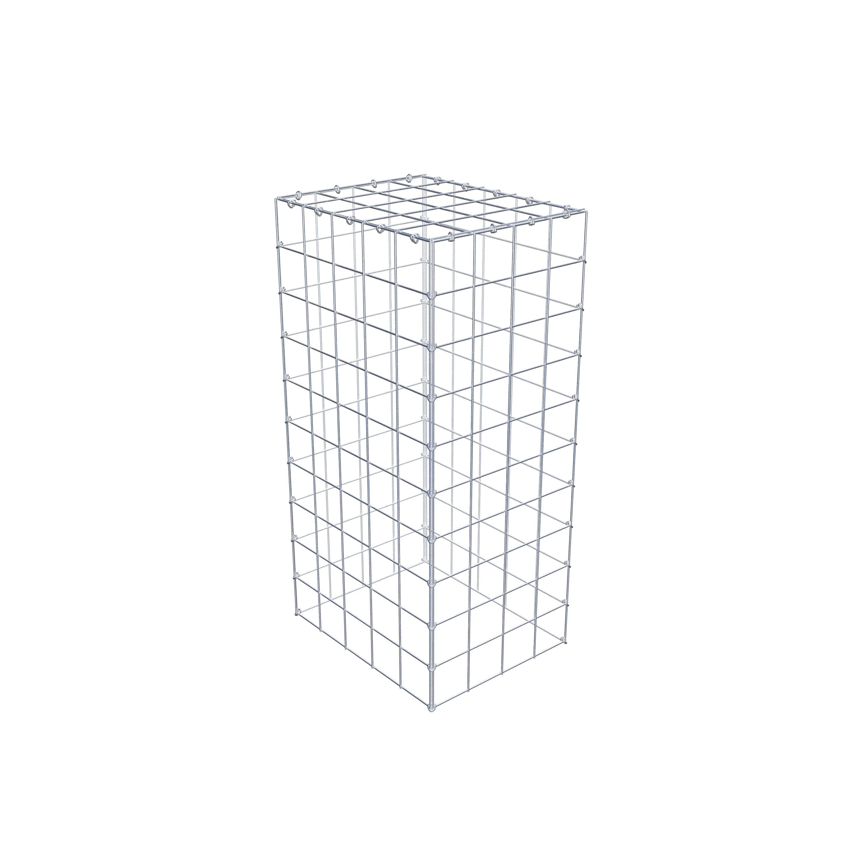 Mounted gabion type 3 100 cm x 50 cm x 40 cm (L x H x D), mesh size 10 cm x 10 cm, C-ring