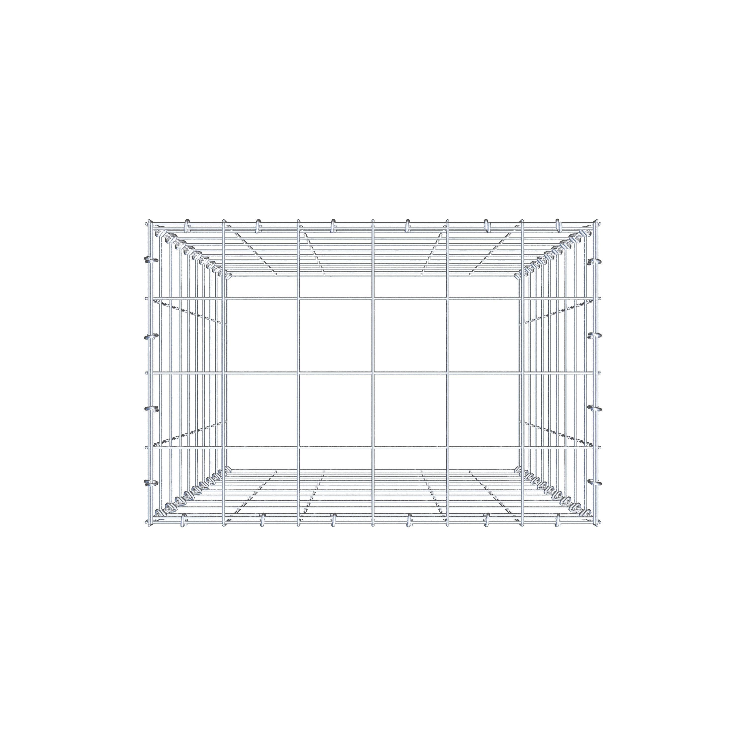 Fourche rapportée type 3 100 cm x 60 cm x 40 cm (L x H x P), mailles 10 cm x 10 cm, anneau C