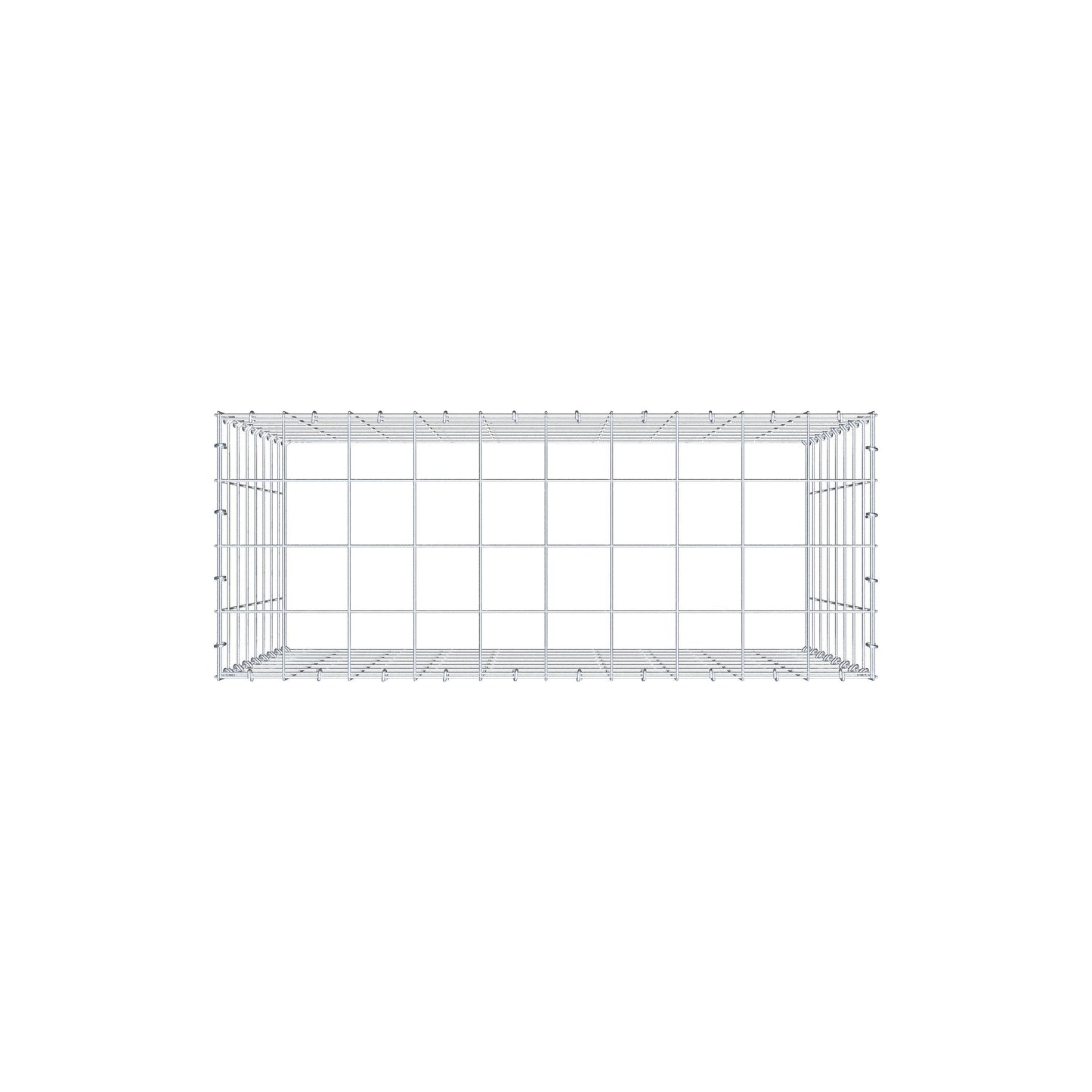 Monteret gabion type 3 100 cm x 80 cm x 40 cm (L x H x D), maskestørrelse 10 cm x 10 cm, C-ring
