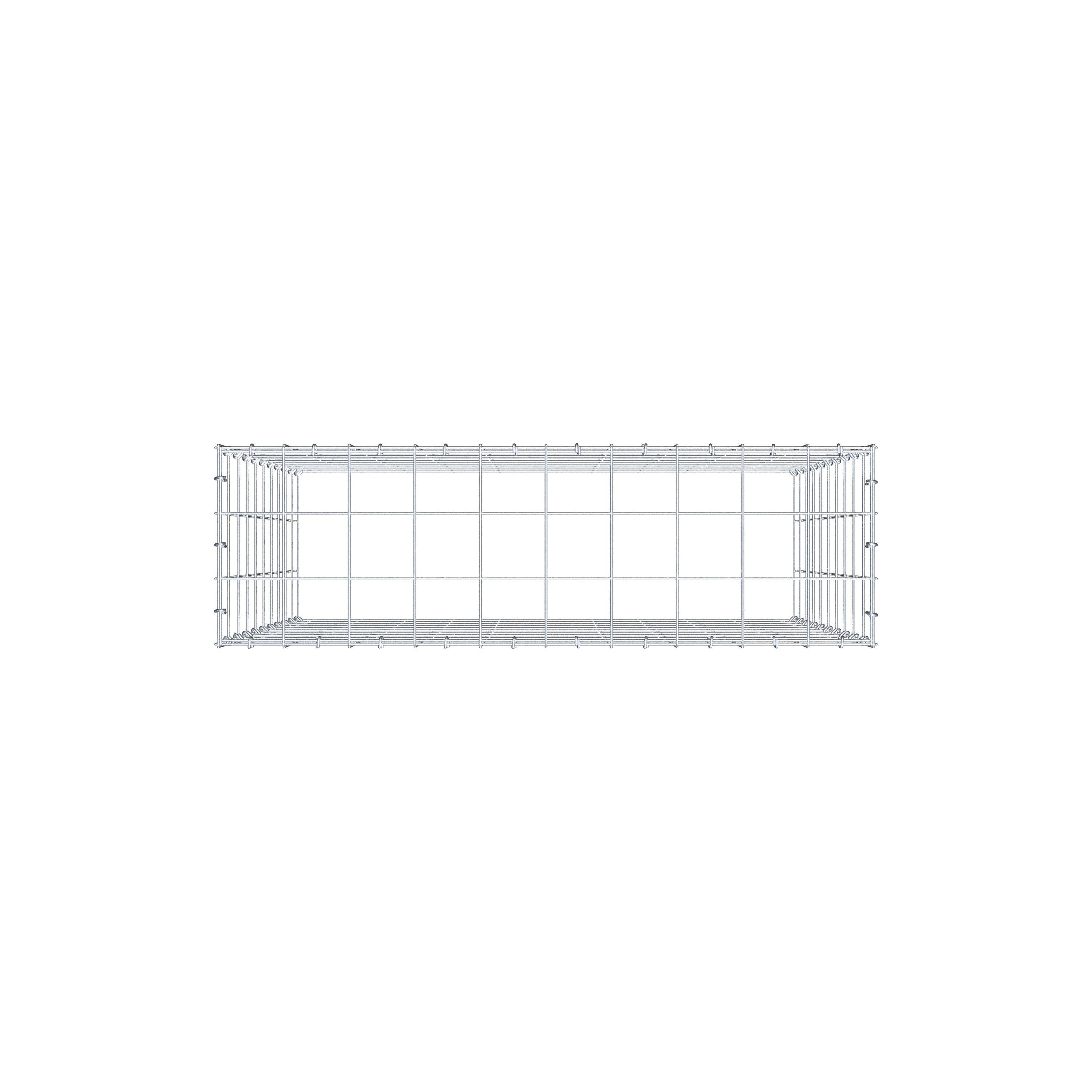 Mounted gabion type 3 100 cm x 100 cm x 30 cm (L x H x D), mesh size 10 cm x 10 cm, C-ring