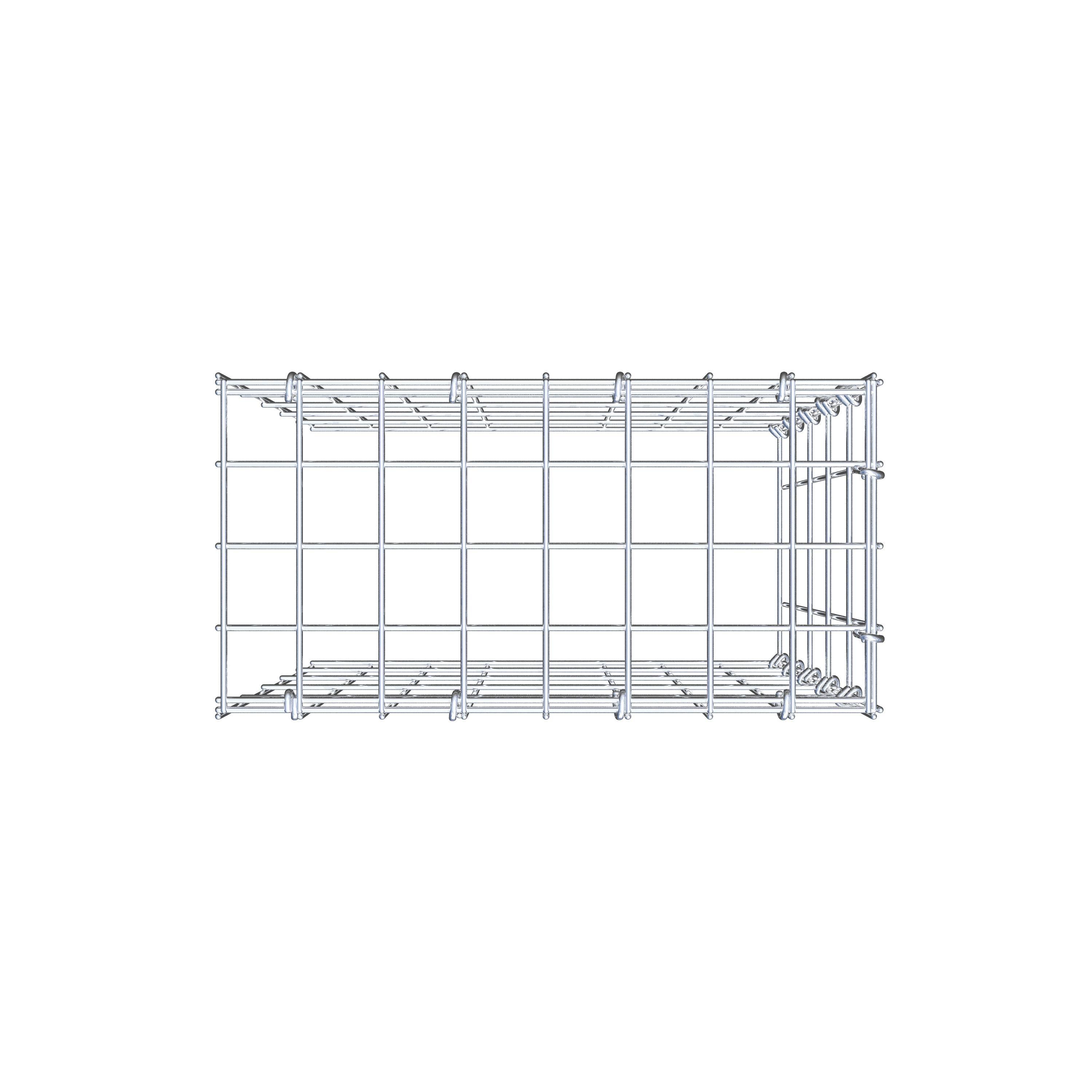 Toegevoegde pool type 4 50 cm x 40 cm x 20 cm (L x H x D), maaswijdte 5 cm x 10 cm, C-ring