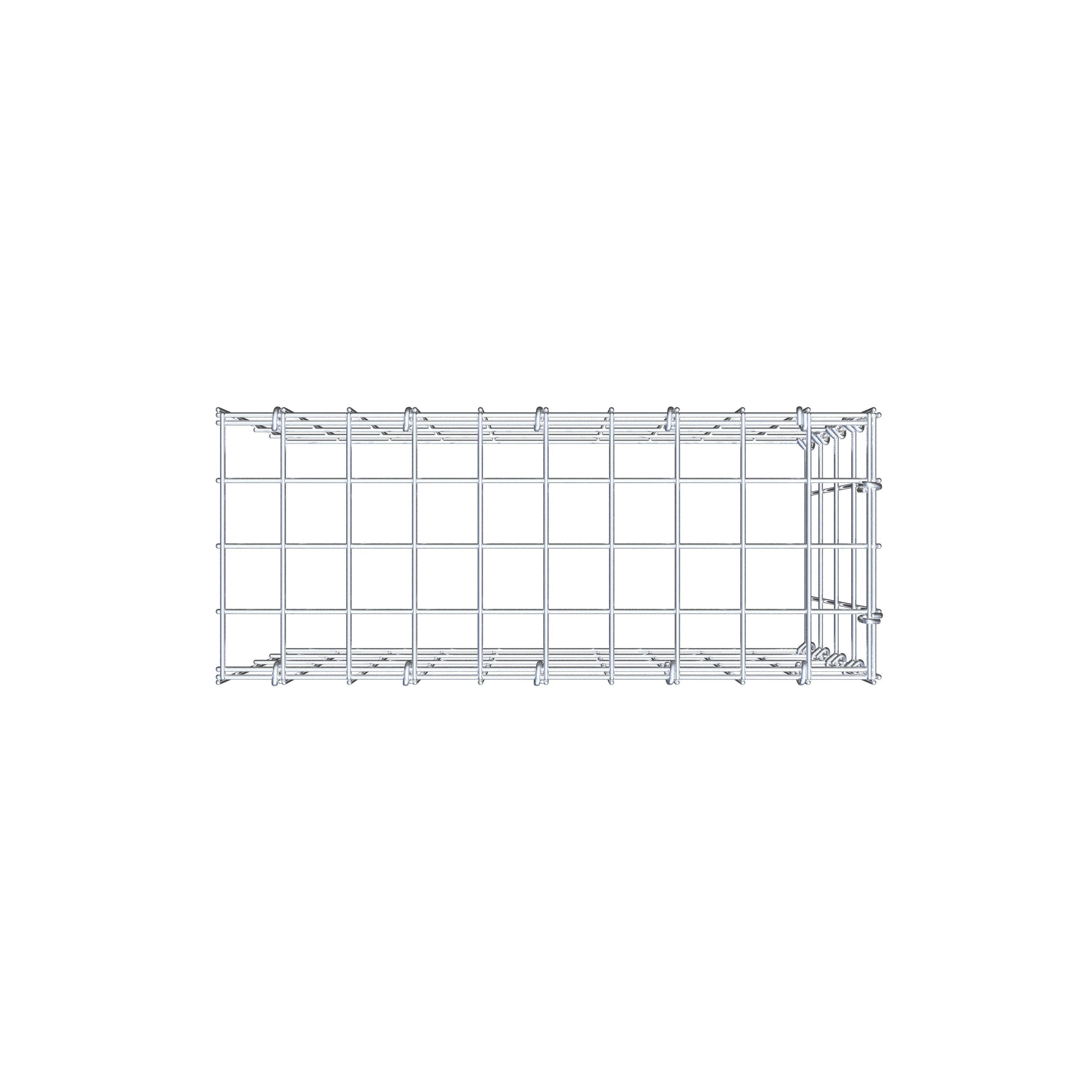 Toegevoegde pool type 4 50 cm x 40 cm x 20 cm (L x H x D), maaswijdte 5 cm x 10 cm, C-ring